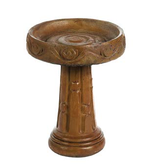 Dutch Birdbath - 22 Inch Tall x 17 Inch Diameter - Autumn Wheat Finish - Outdoor Garden Decoration for Birds and Wildlife - Perfect for Backyard, Patio, and Garden Decor