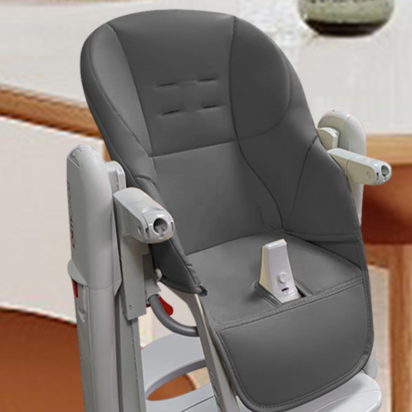 Premium PU Leather Baby High Chair Cushion Cover - Soft Replacement Pad for Peg Perego Tatamia High Chair | Waterproof & Easy Clean Dining Seat Protector for Infants & Toddlers | Perfect for Home, Restaurant & Daycare Use