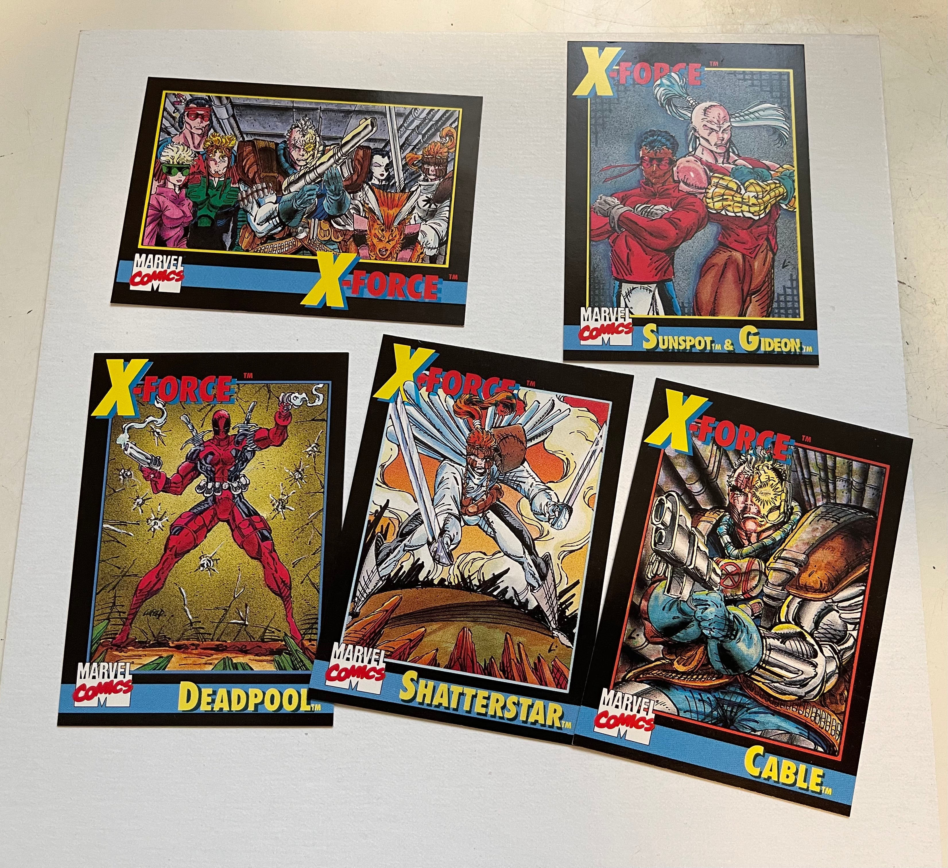 X-Force Marvel Comics Insert Set 1991 - Rare Collectible Cards for Superhero Fans & Comic Book Enthusiasts | Perfect for Display, Trading & Nostalgic Gift Giving