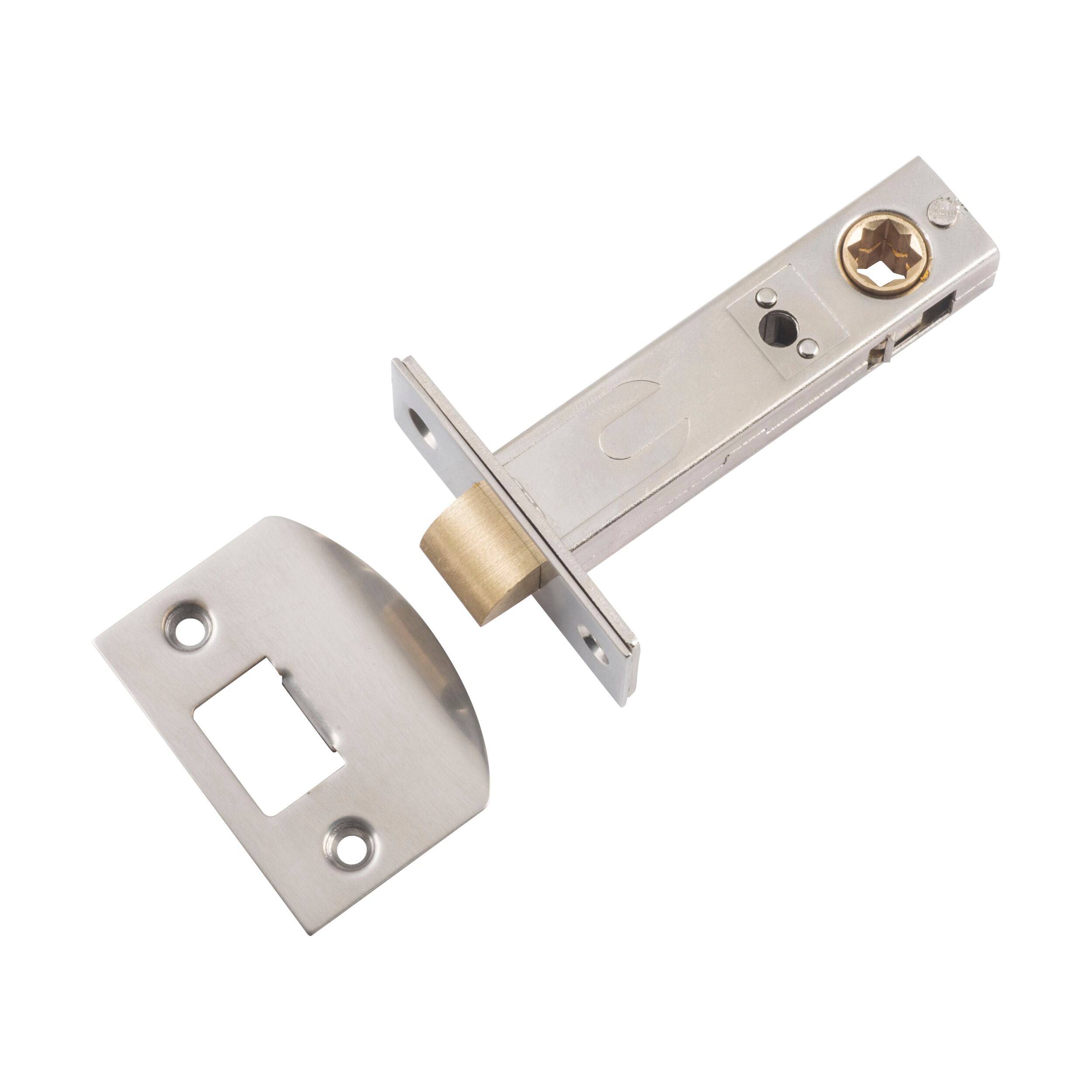 6223 Tube Latch Split Cam 'D' Striker Satin Nickel Backset 70mm - Heavy Duty Door Lock Mechanism for Residential & Commercial Use