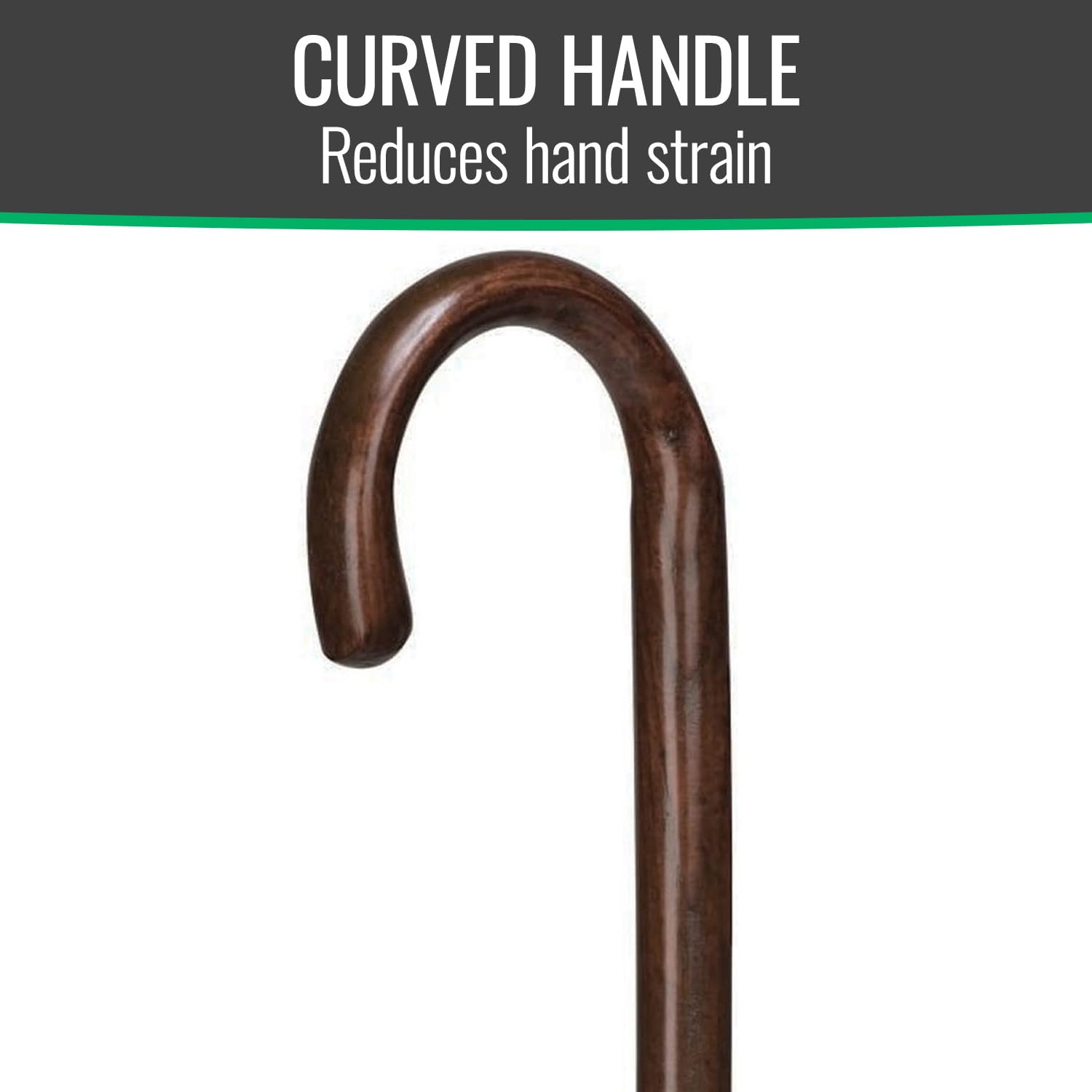 Premium Walnut Wooden Cane - Lightweight & Durable Walking Stick for Seniors & Mobility Support - Handcrafted in USA - Ideal for Hiking, Daily Use & Fashion Accessory