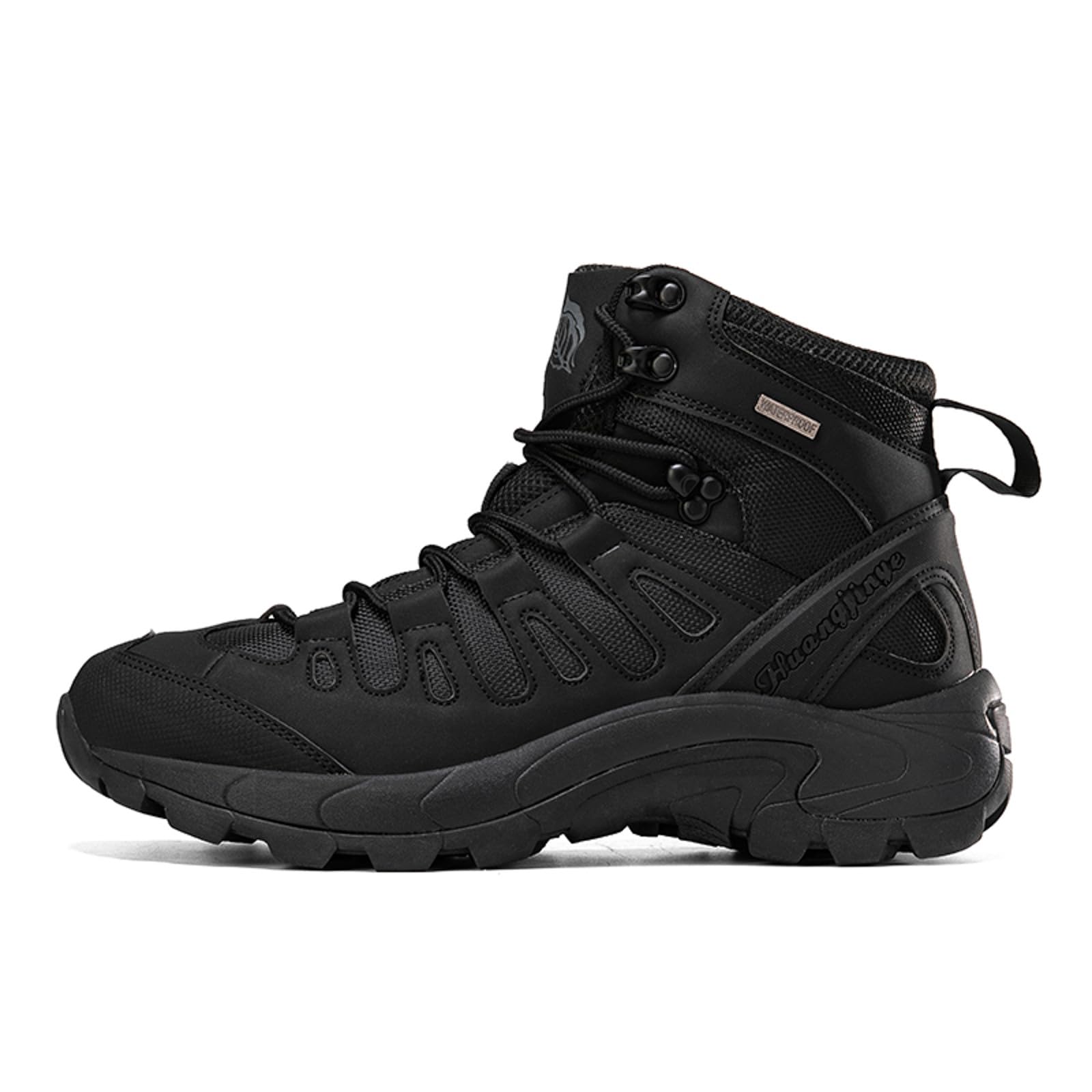 Baiomawzh Men's Wide Hiking Shoes - Non-Slip Ankle High Mountain Trekking Shoes, Breathable Waterproof Lightweight Outdoor Sports Shoes for Summer Climbing & Hiking Adventures | Perfect for Trail Walking, Backpacking & Mountain Expeditions