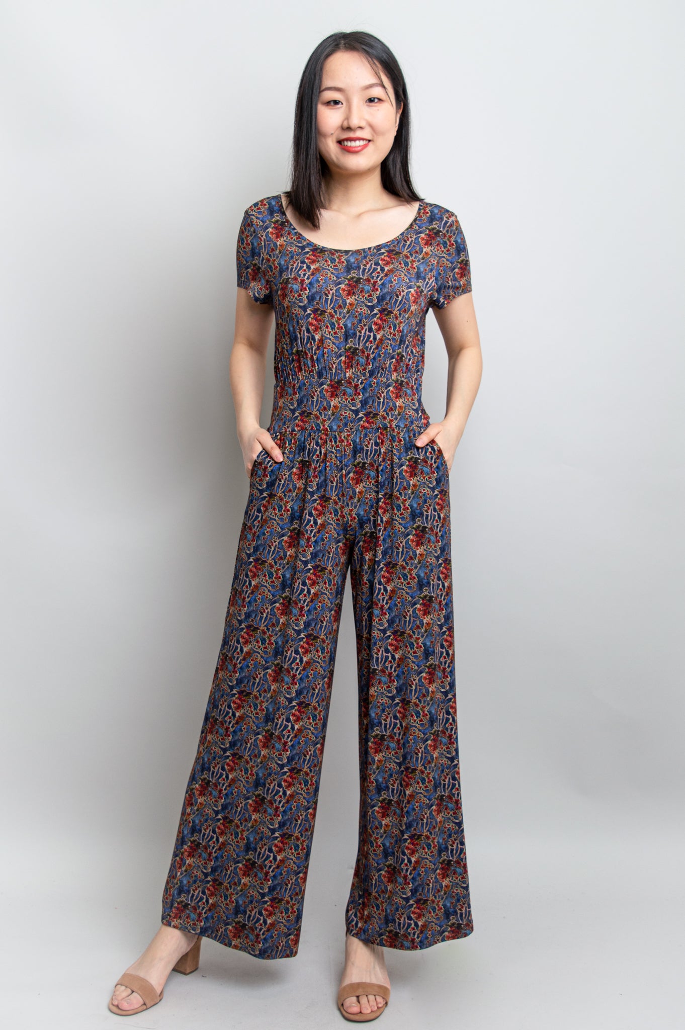 Jolin Jumpsuit - Shadow Dance Bamboo Fabric Women's Romper | Perfect for Summer Outfits, Beach Vacations & Casual Wear