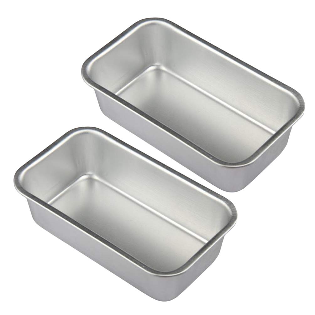 **Cabilock Mini Loaf Pans Set of 2 - Nonstick Aluminum Alloy Baking Pans (12x7x3.8cm) for Bread, Banana Bread & Muffins - Perfect for Home Baking & Gifts**