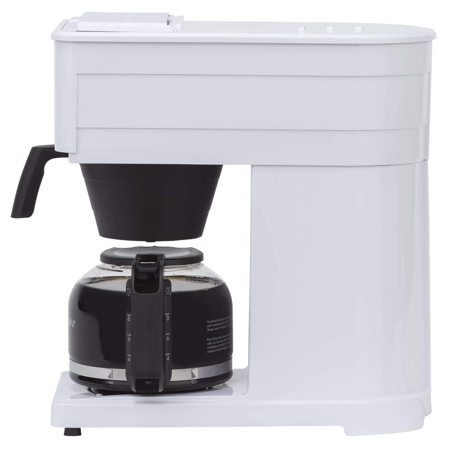 BUNN GRW Velocity Brew 10-Cup Home Coffee Maker - Fast Brewing White Coffee Machine for Office, Kitchen & Breakfast Use
