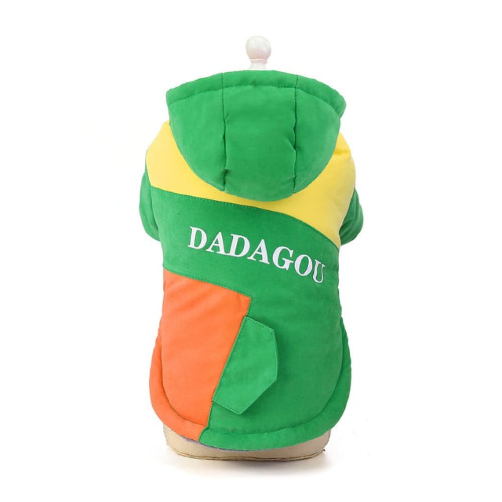 HUANSUN Winter Dog Jacket - Warm Fleece-Lined Pet Coat with Hood, 2-Legged Design for Small to Medium Dogs - Perfect for Cold Weather Walks and Outdoor Adventures