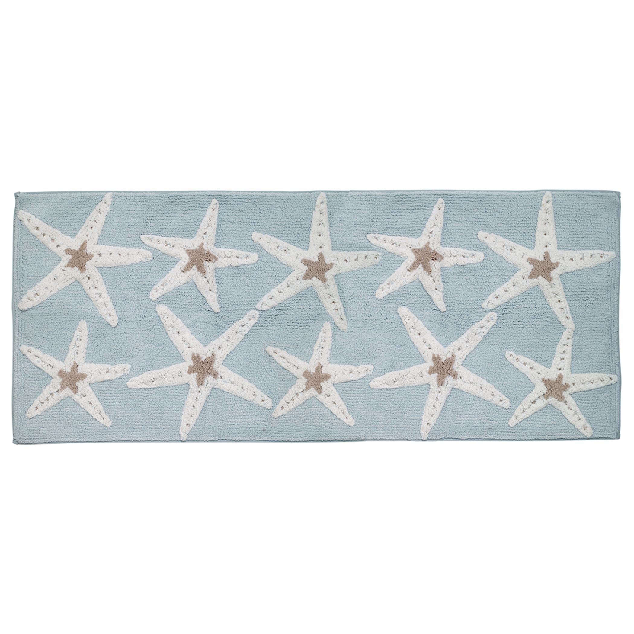 Avanti Linens Cotton Bath Mat - Soft Absorbent Bath Rug with Seashell Design, Non-Slip Bathroom Floor Mat for Guest Bath & Master Bath (24