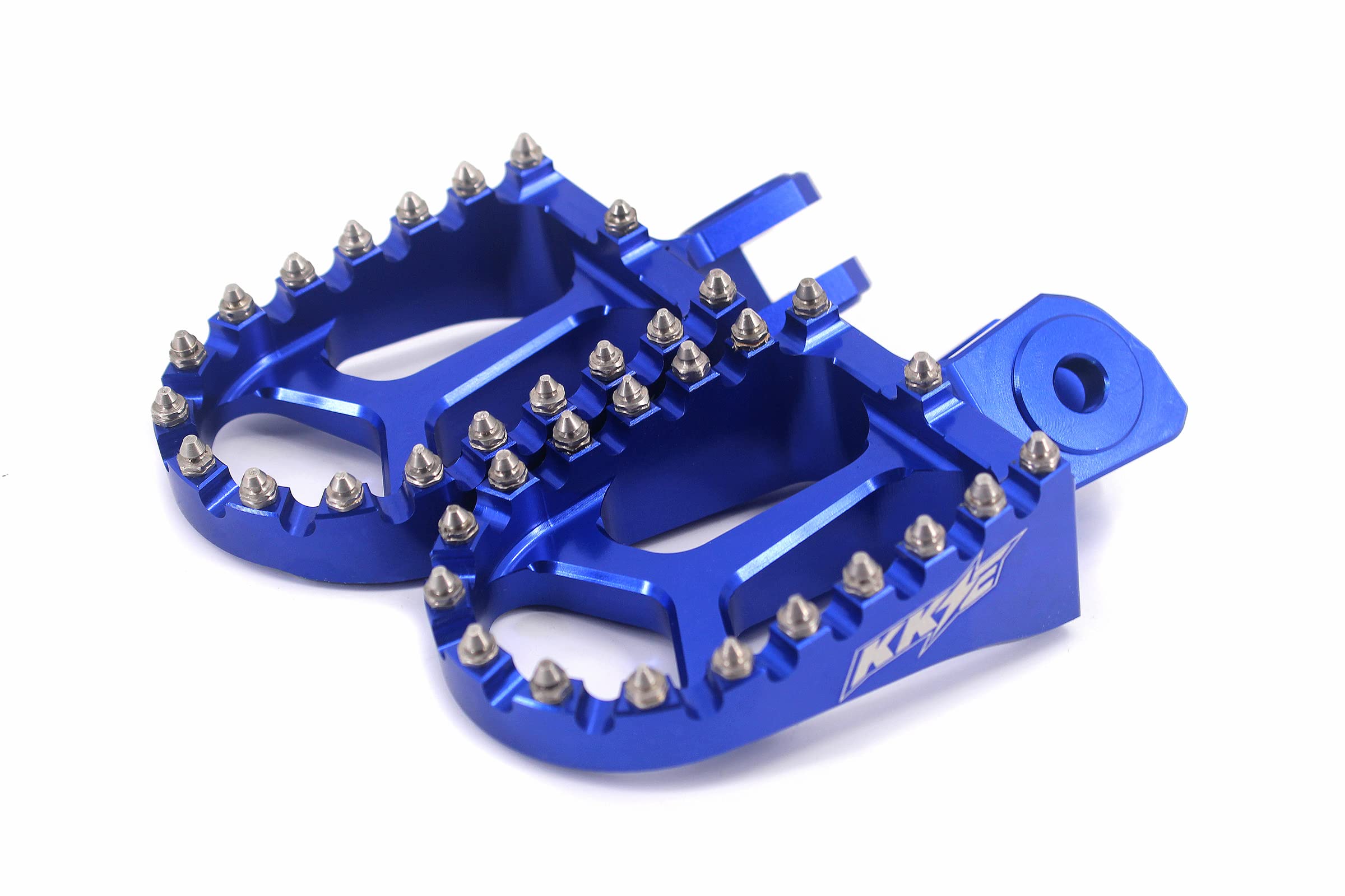 KKE Motorcycle Foot Pegs - Heavy Duty Aluminum Footrest for Sur-Ron Light Bee & Light Bee-X (Blue) - Off-Road Riding, Trail Biking & Dirt Bike Accessories
