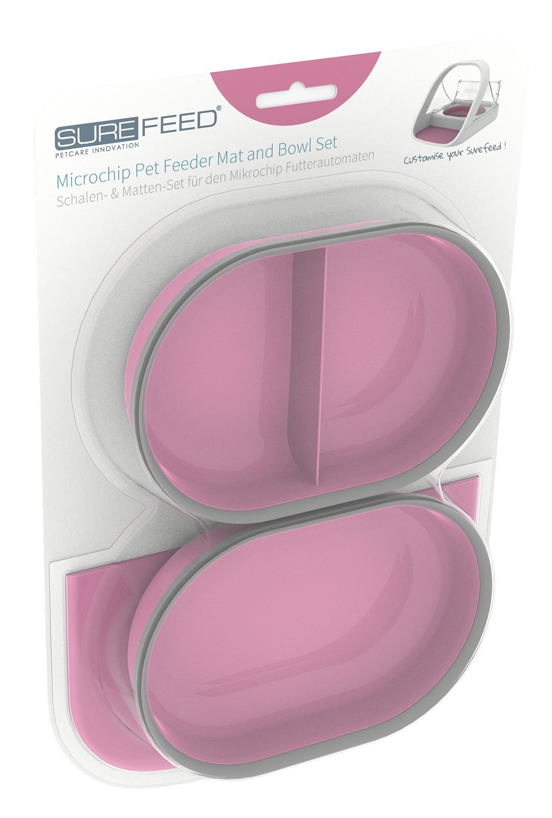 Non-Slip Pet Mat & Stainless Steel Bowl Set - Pink, Perfect for Dogs & Cats Feeding, Watering, and Travel Use
