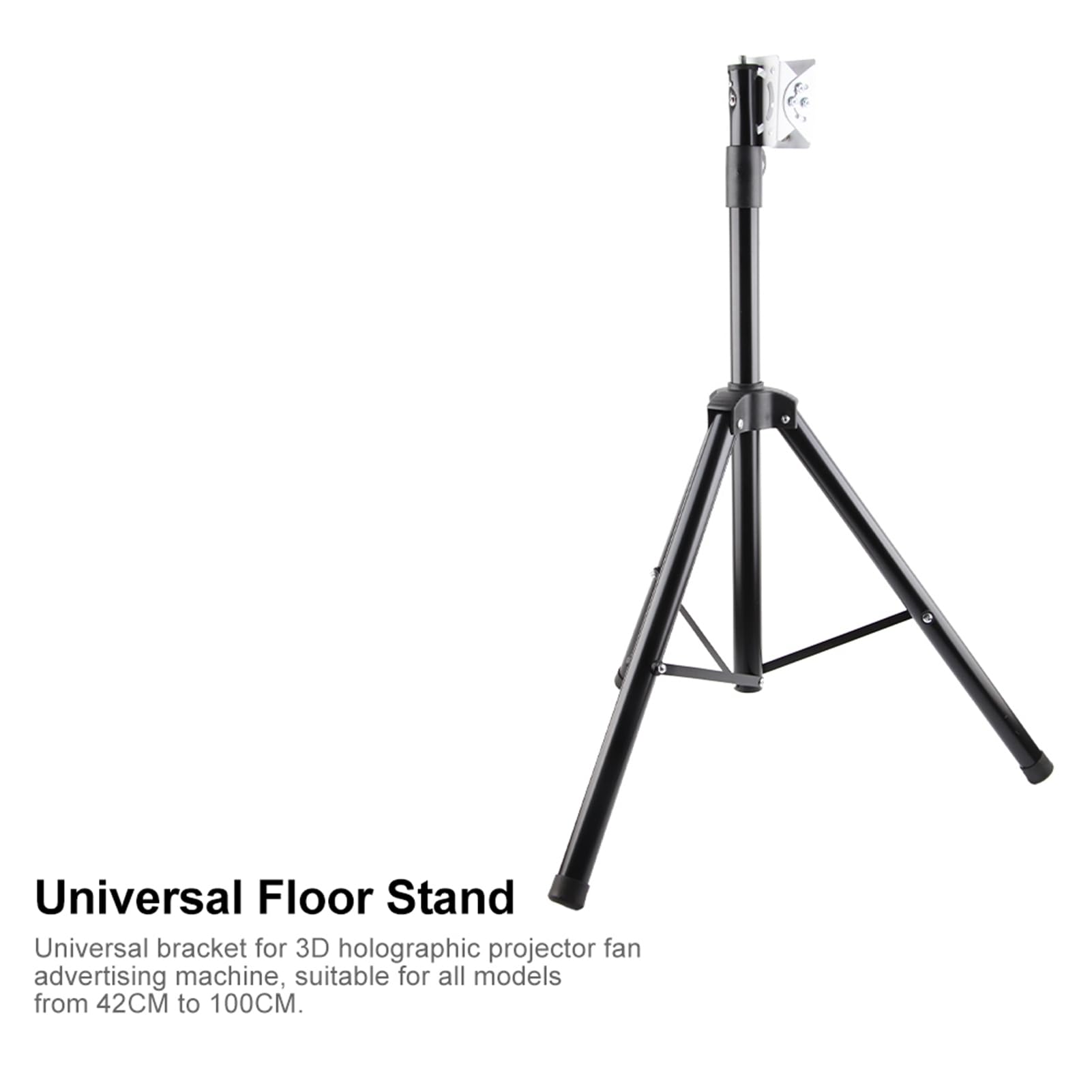 3D Holographic Projector Metal Tripod Stand - 42/50/56/60/65/100cm Adjustable Height for Holographic Fan Display & Advertising - Durable Aluminum Alloy Triangle Bracket for Retail Stores, Events & Trade Shows