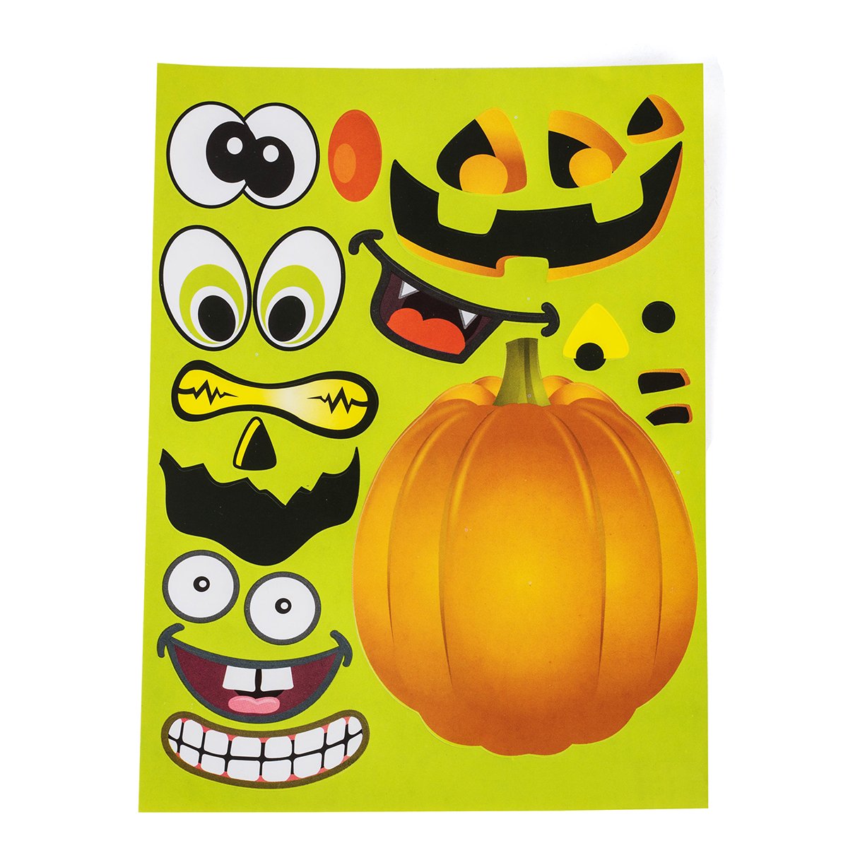 72 Sheets Halloween Stickers for Kids - Jack O' Lantern Pumpkin Stickers by Tigerdoe - Fun DIY Pumpkin Decorations for Halloween Parties, School Projects & Scrapbooking