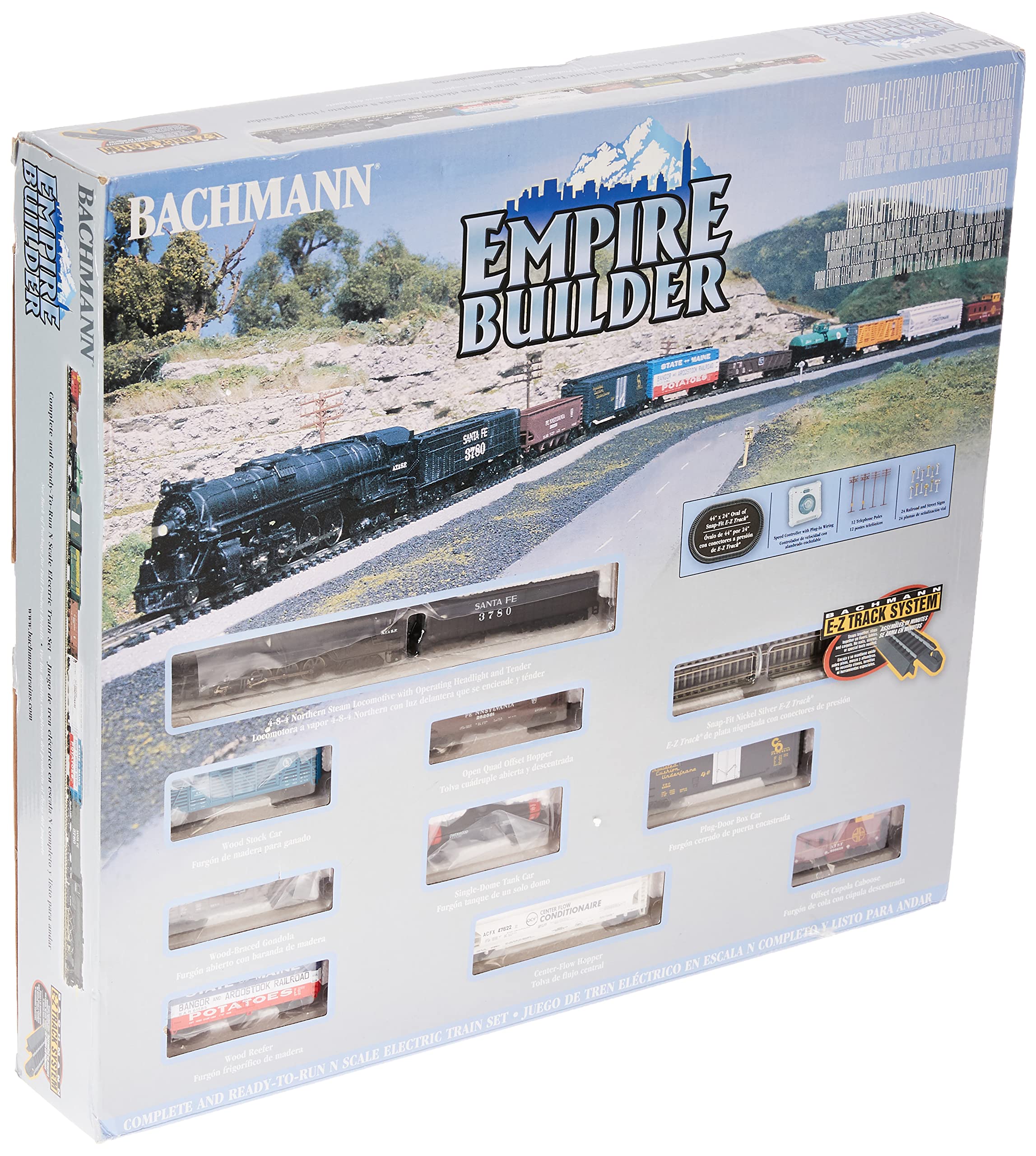 Bachmann Trains Empire Builder Ready To Run 68 Piece Electric Train Set N Scale Model Railroad for Home & Office Display | Perfect for Collectors & Hobbyists