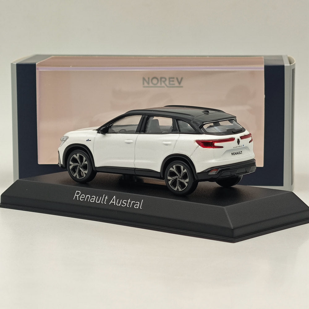 1/43 Scale Norev Renault Austral Esprit Alpine Diecast Model Car - Pearl White & Black (2022 Edition) | Collectible Vehicle for Display, Gift for Car Enthusiasts, Perfect for Home/Office Decoration