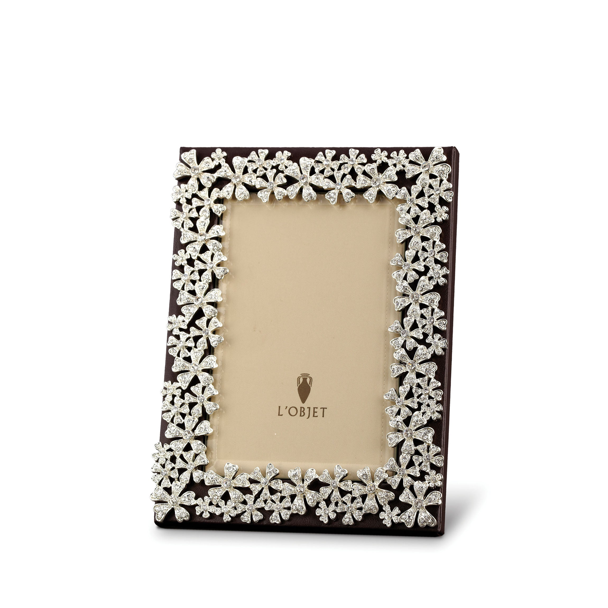 4x6 Platinum Garland Frame - Elegant Photo Display for Weddings, Anniversaries & Home Decor