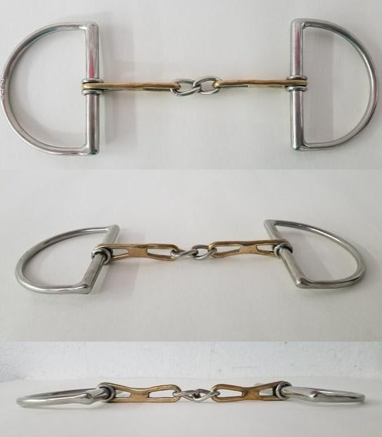 Custom Made Stainless Steel Tear Drop Dee Ring Snaffle Bit for Horses - Perfect for Dressage, Training & Western Riding