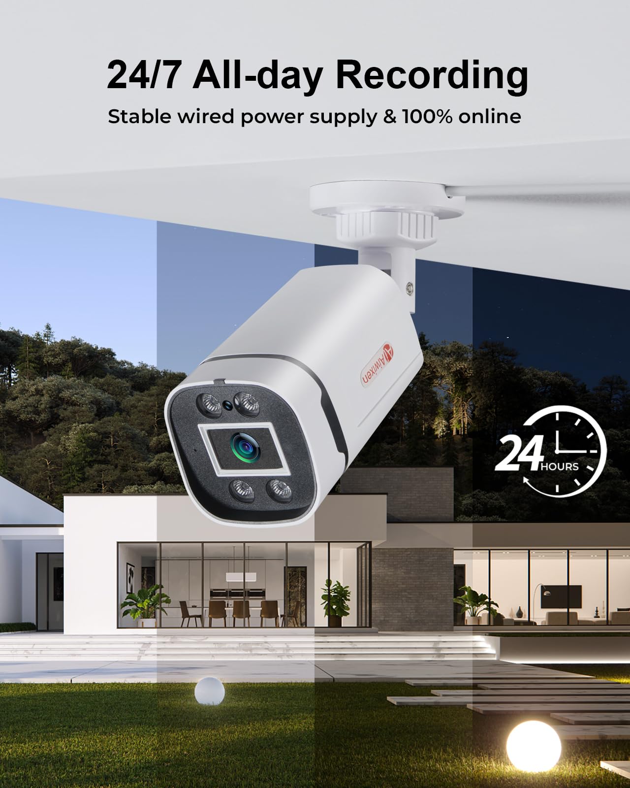 8CH H.265+ 3K Lite Wired CCTV Security System with AI Human/Vehicle Detection - 4X 5MP IP68 Weatherproof Cameras for Indoor & Outdoor Surveillance - 1TB HDD 24/7 Recording & Remote Viewing - Ideal for Home Security, Business Monitoring & Property Protection