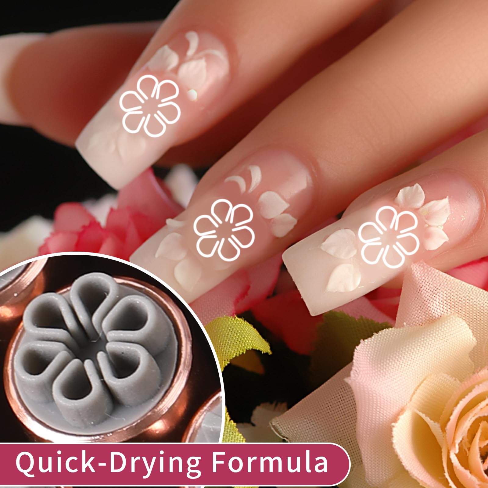 15PCS Floral Nail Art Stamping Pens – DIY Nail Design Tools for Women & Girls, Professional Nail Stamp Brushes for Creative Home Manicures & Salon Use – Perfect for Parties, Weddings, and Special Occasions