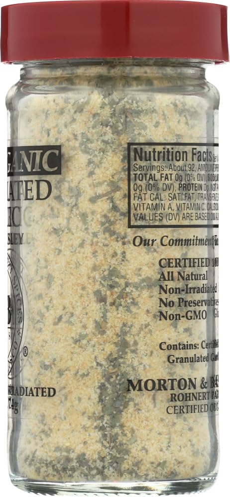 Organic Granulated Garlic with Parsley - 9 Pack (2.6 Oz Each) | All-Natural Seasoning for Cooking, Baking & Grilling | Perfect for Soups, Sauces & Meat Rubs