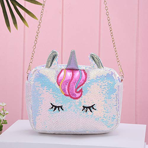 Happile Sequin Unicorn Crossbody Bag for Girls & Women - Pink Sparkly Shoulder Purse Wallet for Kids, Teens & Adults | Perfect for School, Parties & Daily Use