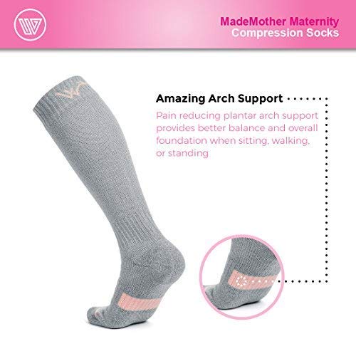 **Maternity Compression Socks for Women - Pregnancy Support Stockings with Multi-Fit Sizes - Perfect for Swelling Relief, Travel & Work Comfort**