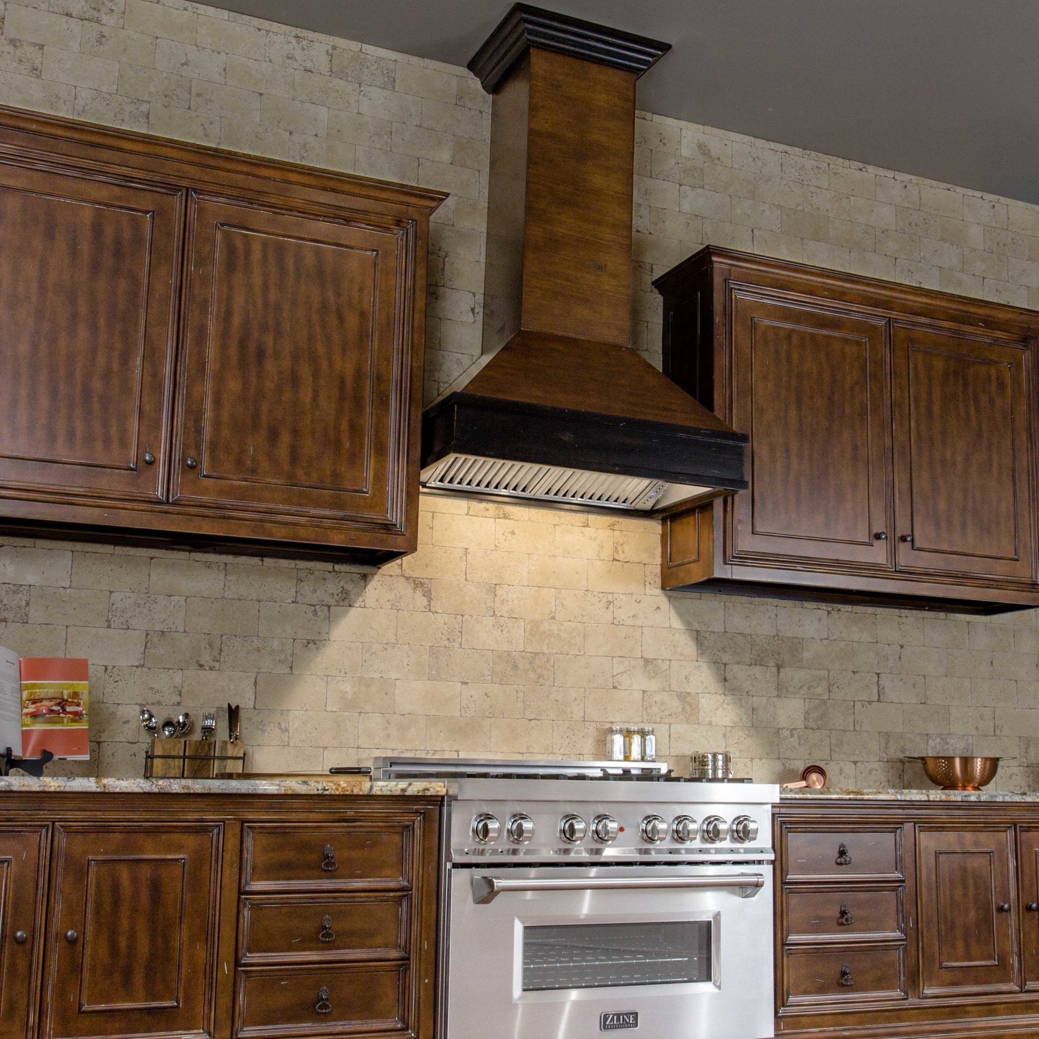 ZLINE Antigua & Hamilton Wooden Wall Mount Range Hood with Powerful Motor - Perfect for Modern Kitchens & Farmhouse Style Homes