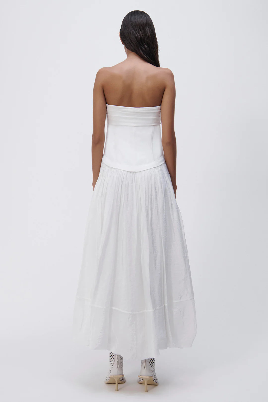 Ala Parachute Dress for Women - Elegant White Flowy Maxi Dress for Summer, Beach, and Casual Outings