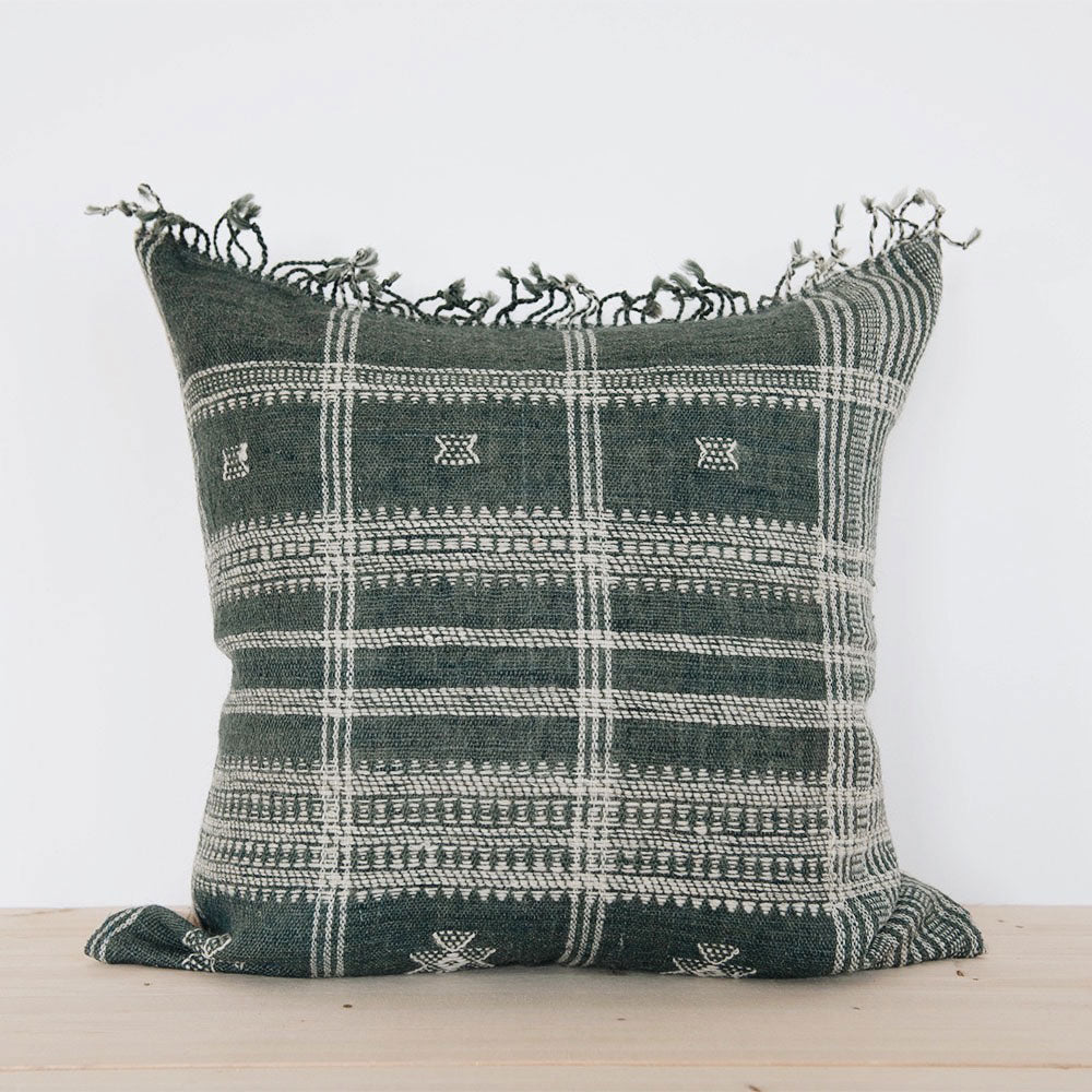 Handwoven Cotton Pillow Cover No. 0507 - Bohemian Style Decorative Cushion Case for Living Room, Bedroom & Sofa