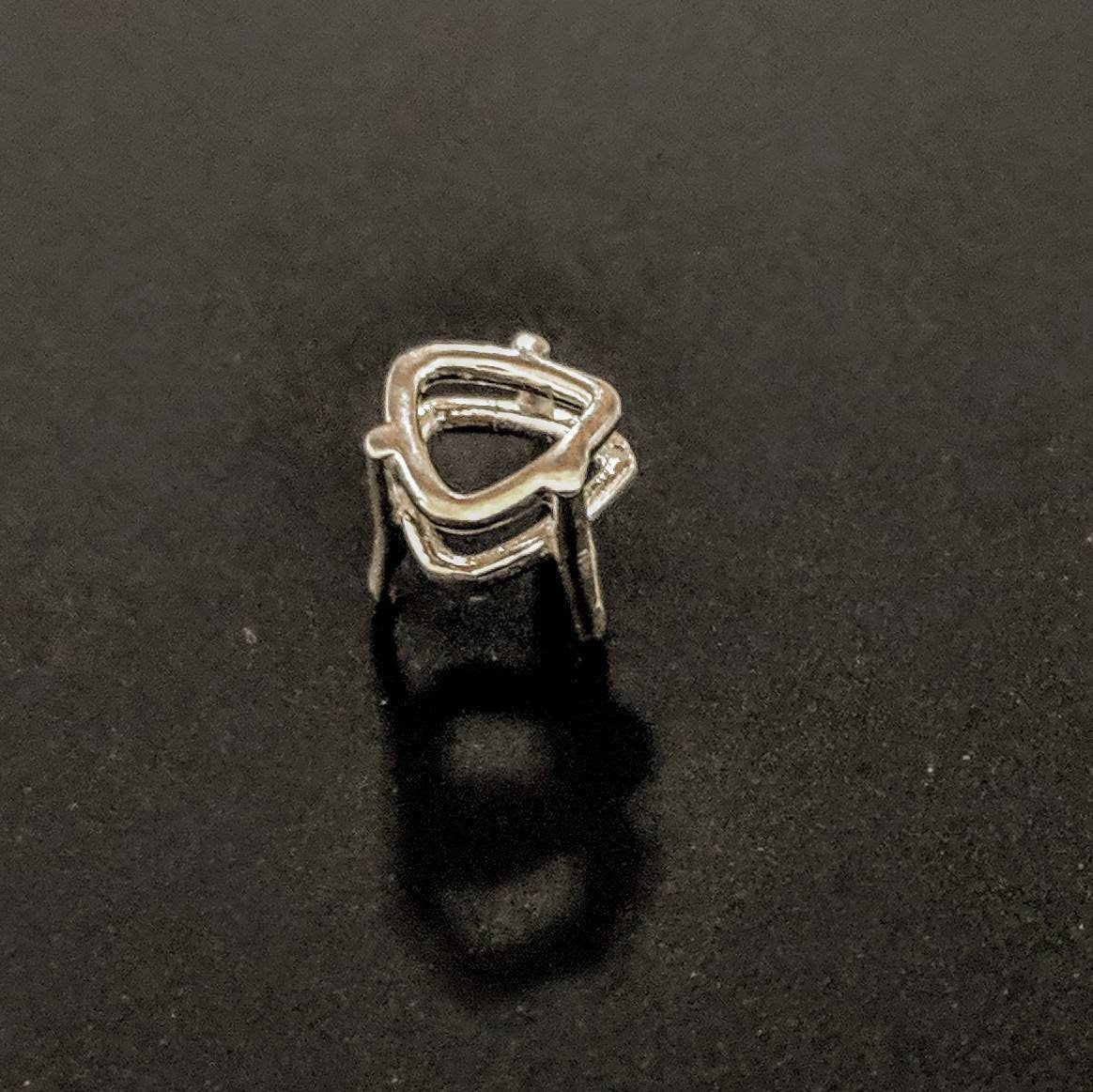 5-12mm Trillion Cut Solid Sterling Silver or 14kt Gold Wire Basket - Custom Jewelry Making Supplies for Rings, Earrings & Pendants | DIY Crafting, Gift Giving & Special Occasions