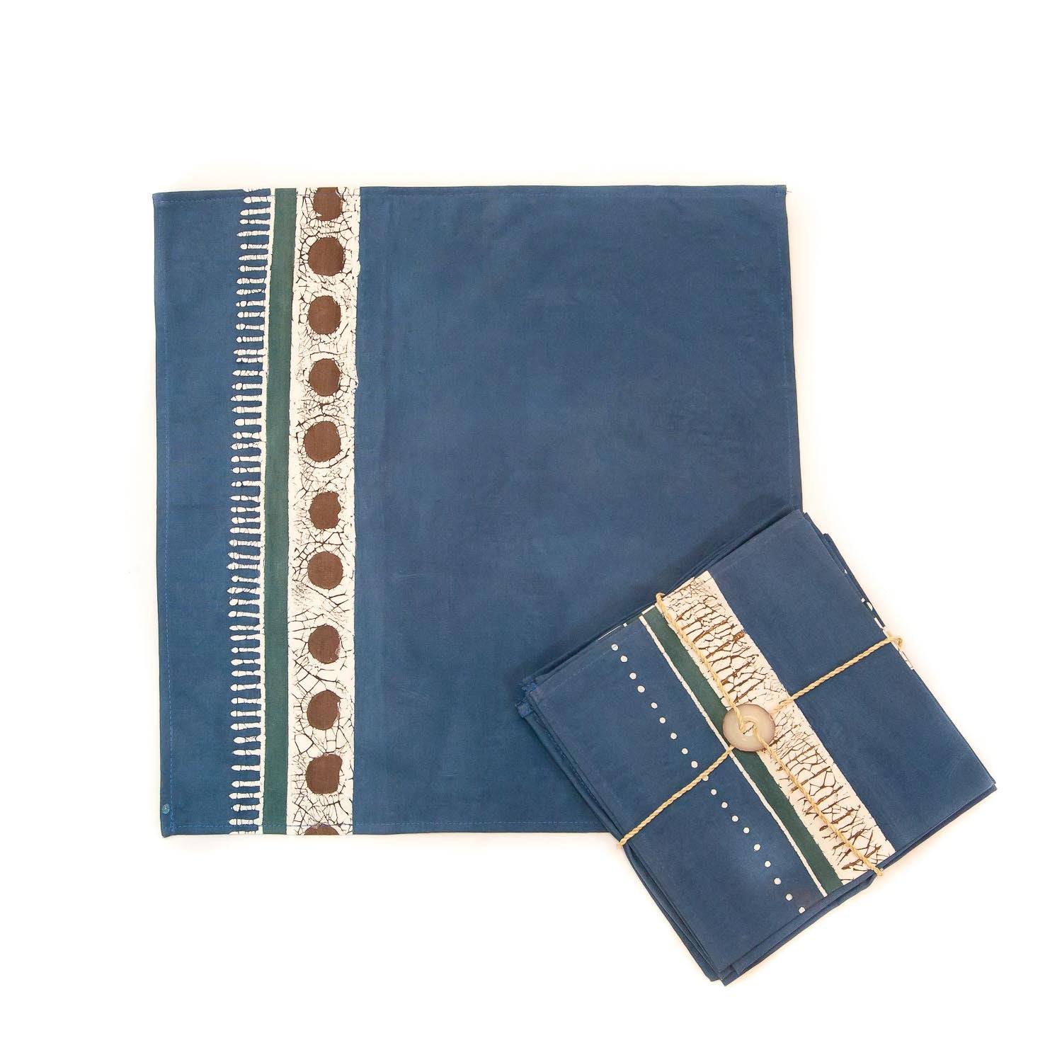 Premium Mali Azure Napkin Set - 12-Piece Cotton Table Napkins for Dining, Parties & Home Decor - Soft & Absorbent for Everyday Use