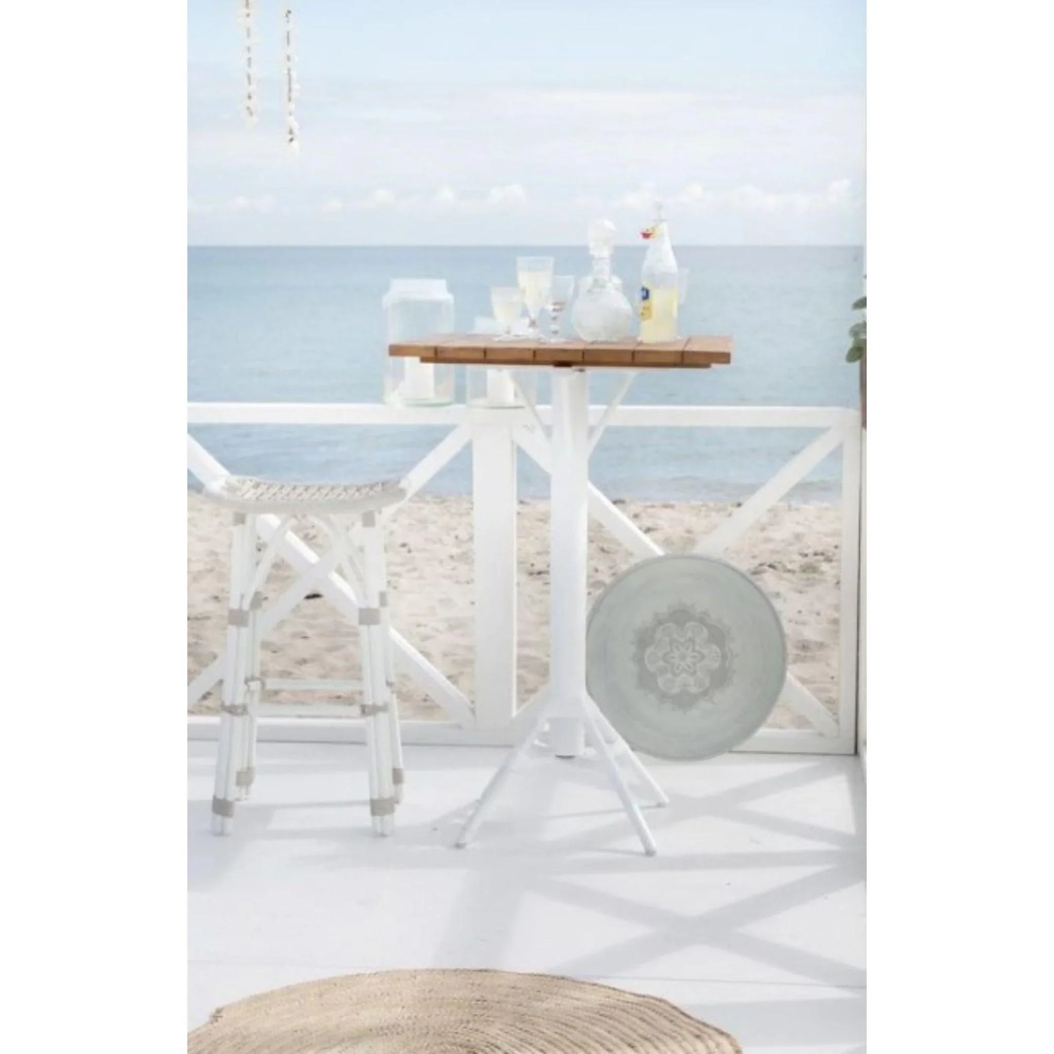 AluRattan™ Woven Bar Stool - Modern Rattan Bar Stool with Aluminum Frame, 2 Color Options - Perfect for Kitchen Island, Home Bar & Outdoor Patio Seating