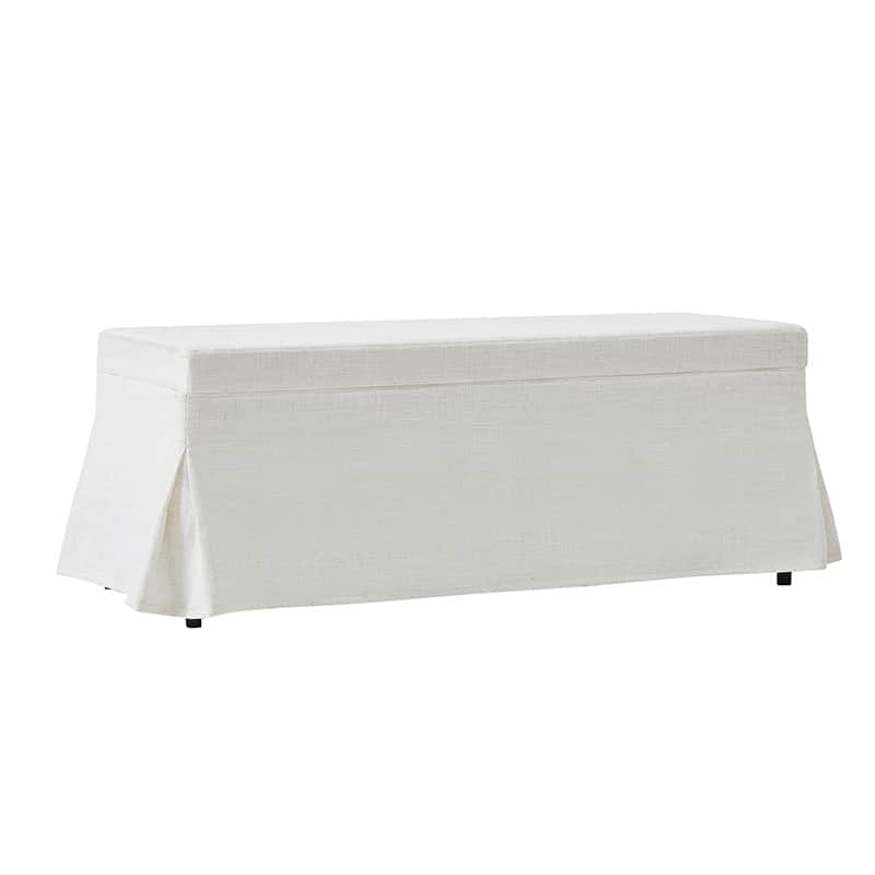 Zenobia Bench with Hidden Shoe Storage & Removable Slipcover - Entryway Seating with Storage for Shoes, Hats & Accessories - Perfect for Hallway, Bedroom or Mudroom Organization