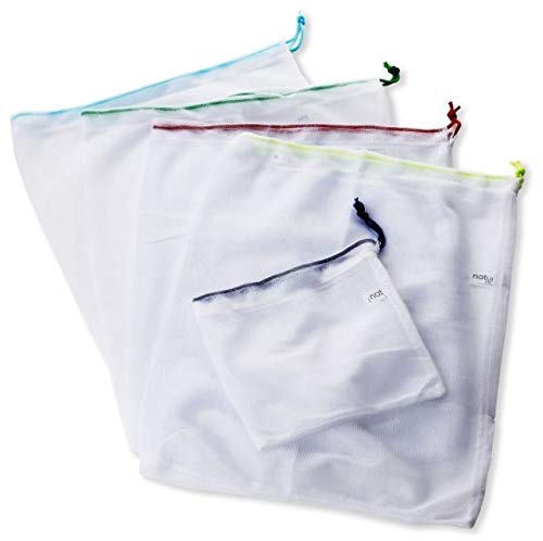 Eco-Friendly Reusable Veggie Bags 5-Pack - Perfect for Grocery Shopping, Food Storage & Zero Waste Lifestyle