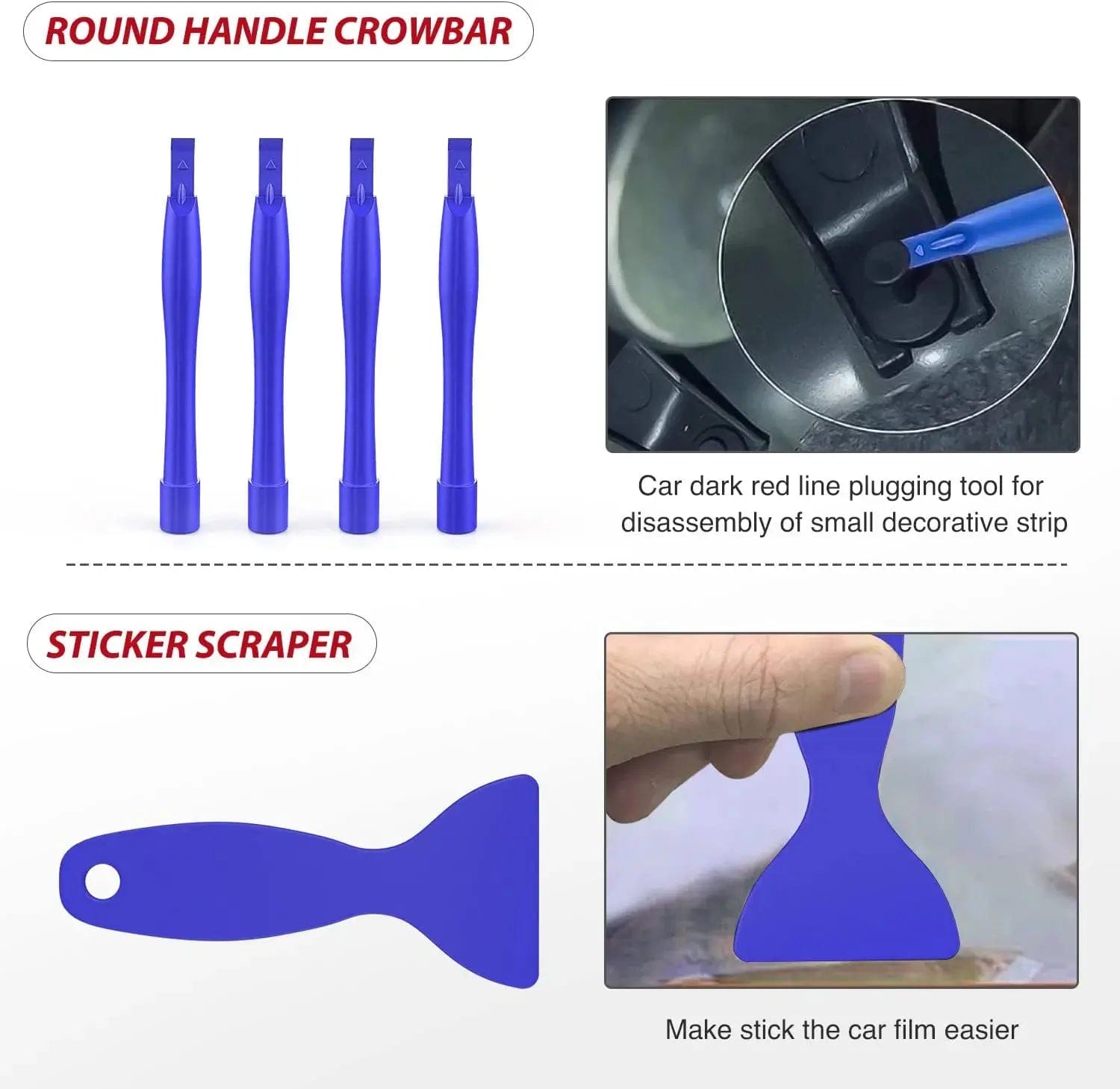102 Pcs Car Trim Removal Tool Kit - Blue Auto Panel Clip Pry Tool Set for Door Dash Interior Molding Removal - Perfect for DIY Car Repair & Detailing