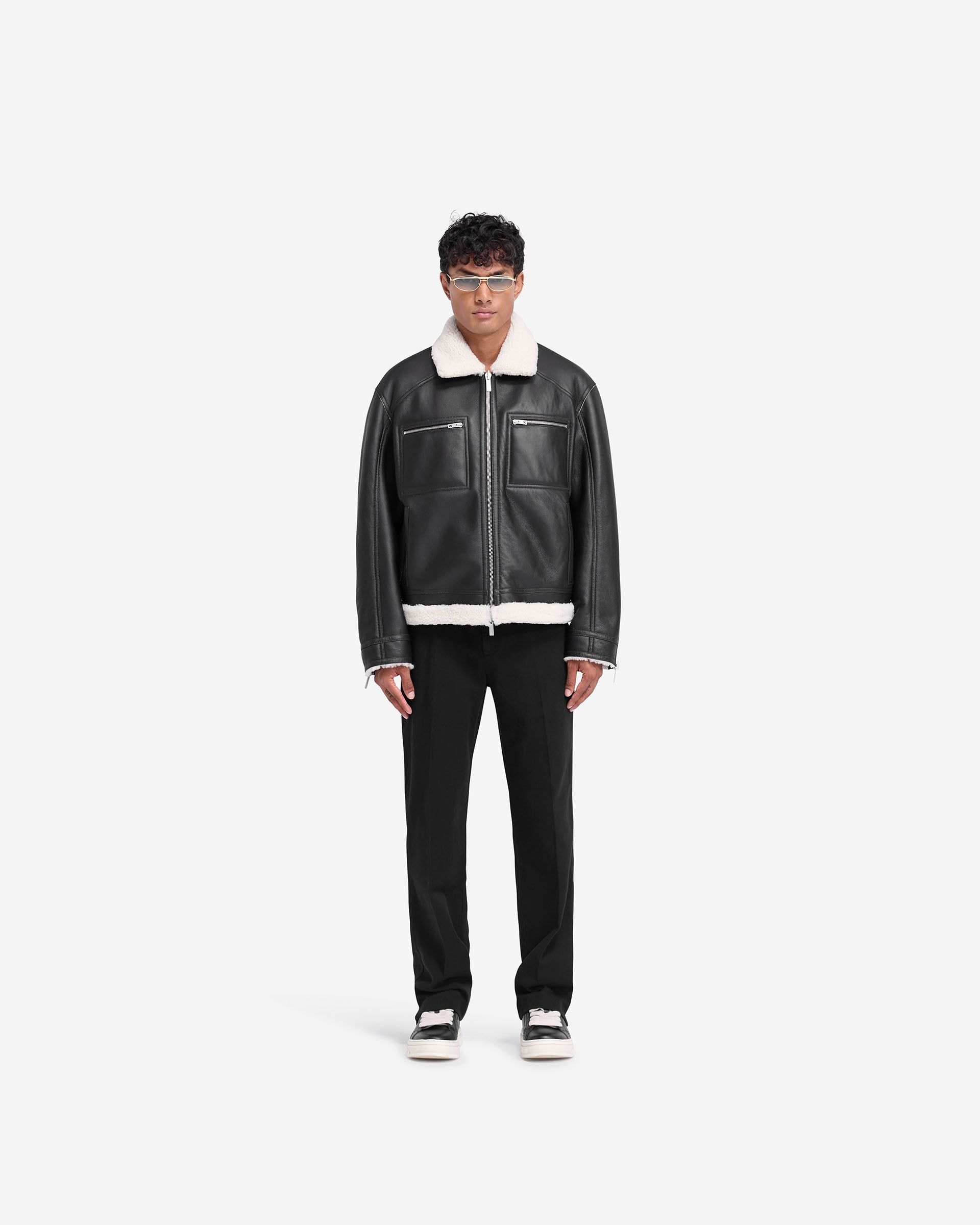 Reversible Shearling Jacket for Women & Men - Cozy Winter Outerwear, Black - Perfect for Cold Weather, Travel & Outdoor Activities