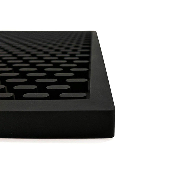 Premium Black Silicone Bar Mat - Non-Slip, Heat-Resistant & Easy to Clean - Perfect for Bartending, Mixing Cocktails & Kitchen Counter Protection