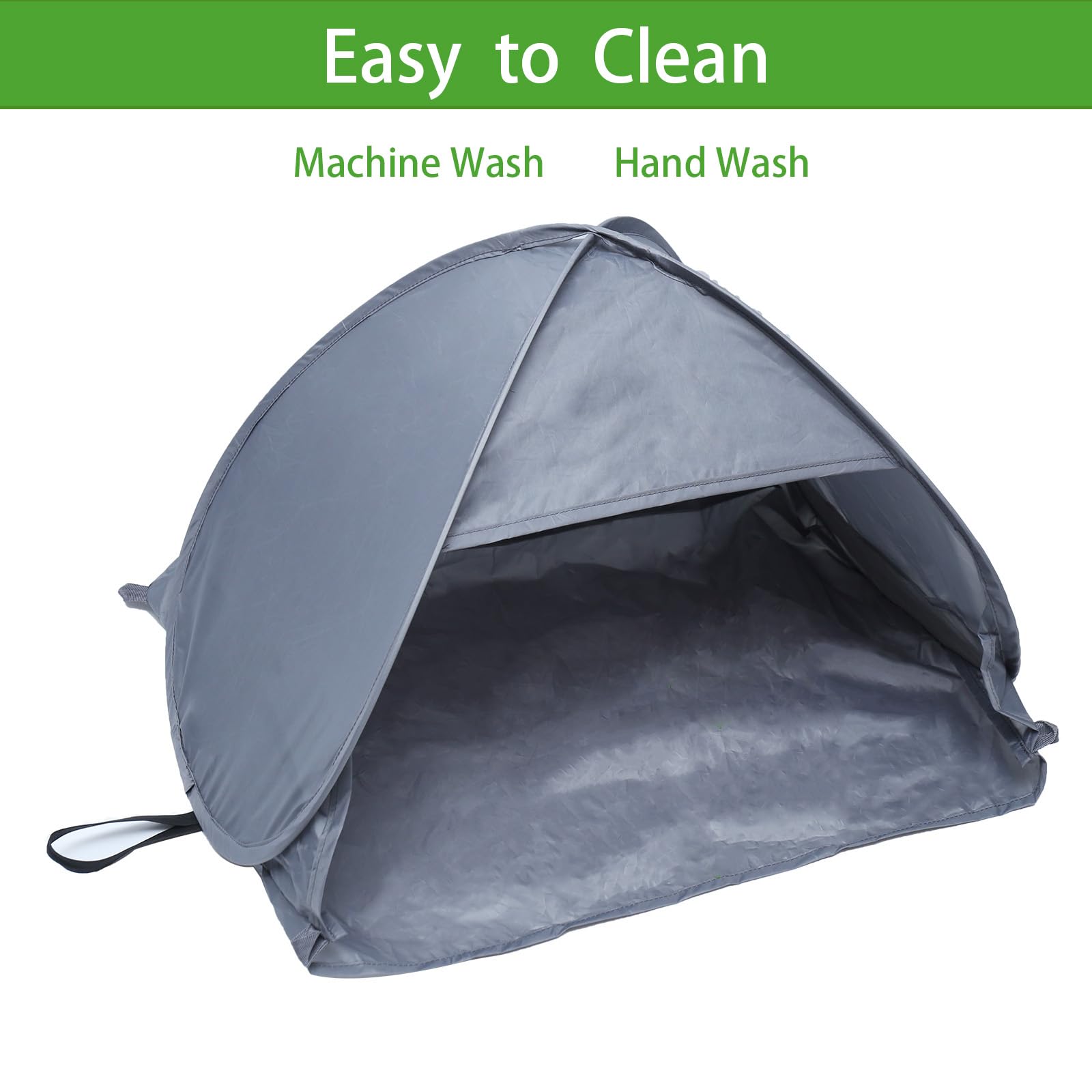 Large Foldable Cat Tent - Waterproof Portable Pet Tent for Indoor & Outdoor Use - Pop Up Cat Bed & Dog Tent, Grey - Perfect for Camping, Travel, and Backyard Relaxation