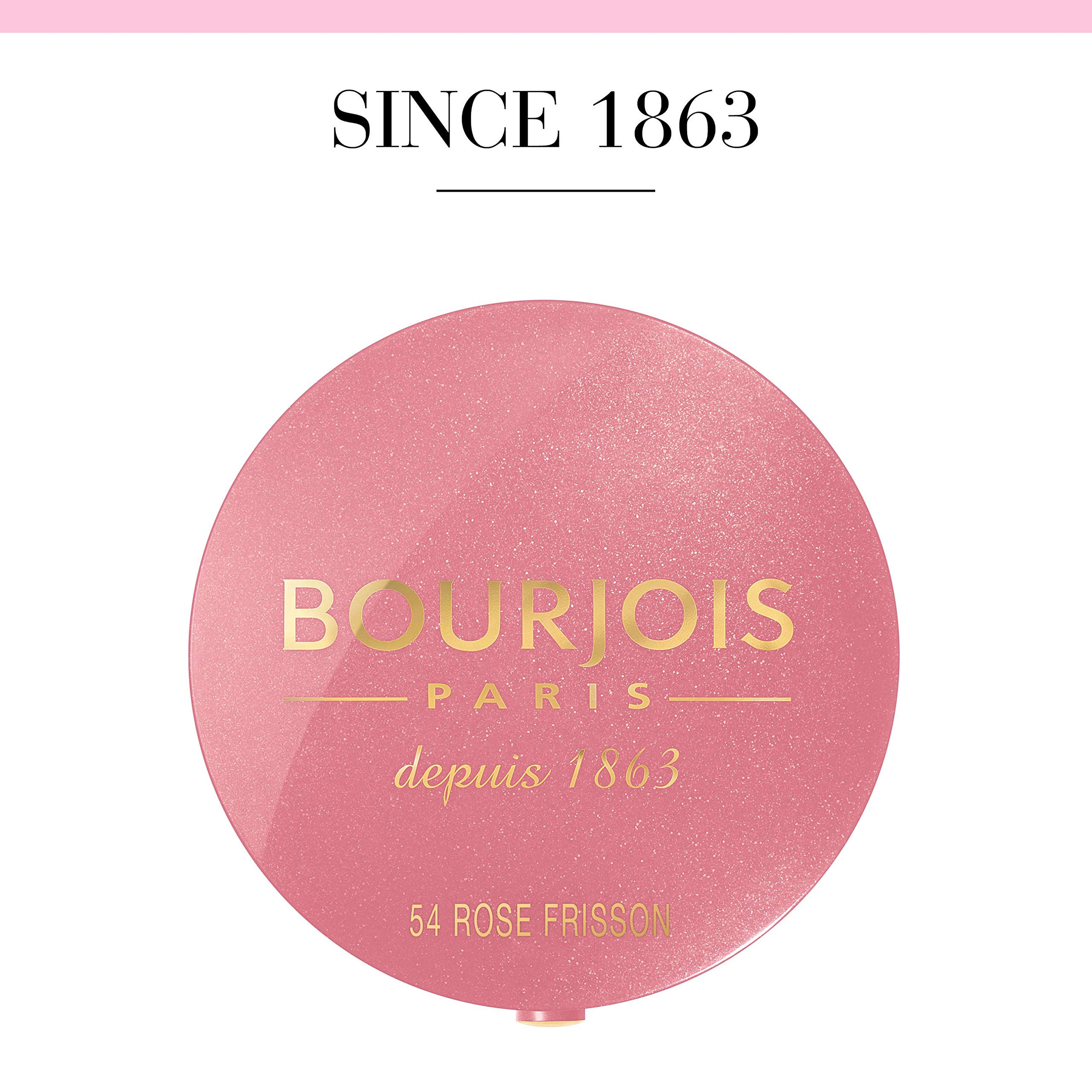 Bourjois Blush #54 Rose Frisson - 0.08oz Natural Pink Cheek Makeup for Women | Everyday Wear & Special Occasions