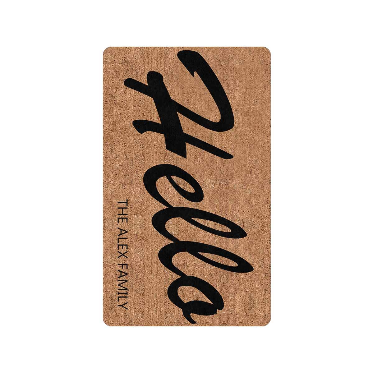 Personalized Non-Slip Doormat 24x16 Inch - Custom Funny Welcome Mat with Your Name/Text - Indoor Outdoor Entrance Rug Decor for Home, Porch, Office - Perfect Housewarming Gift