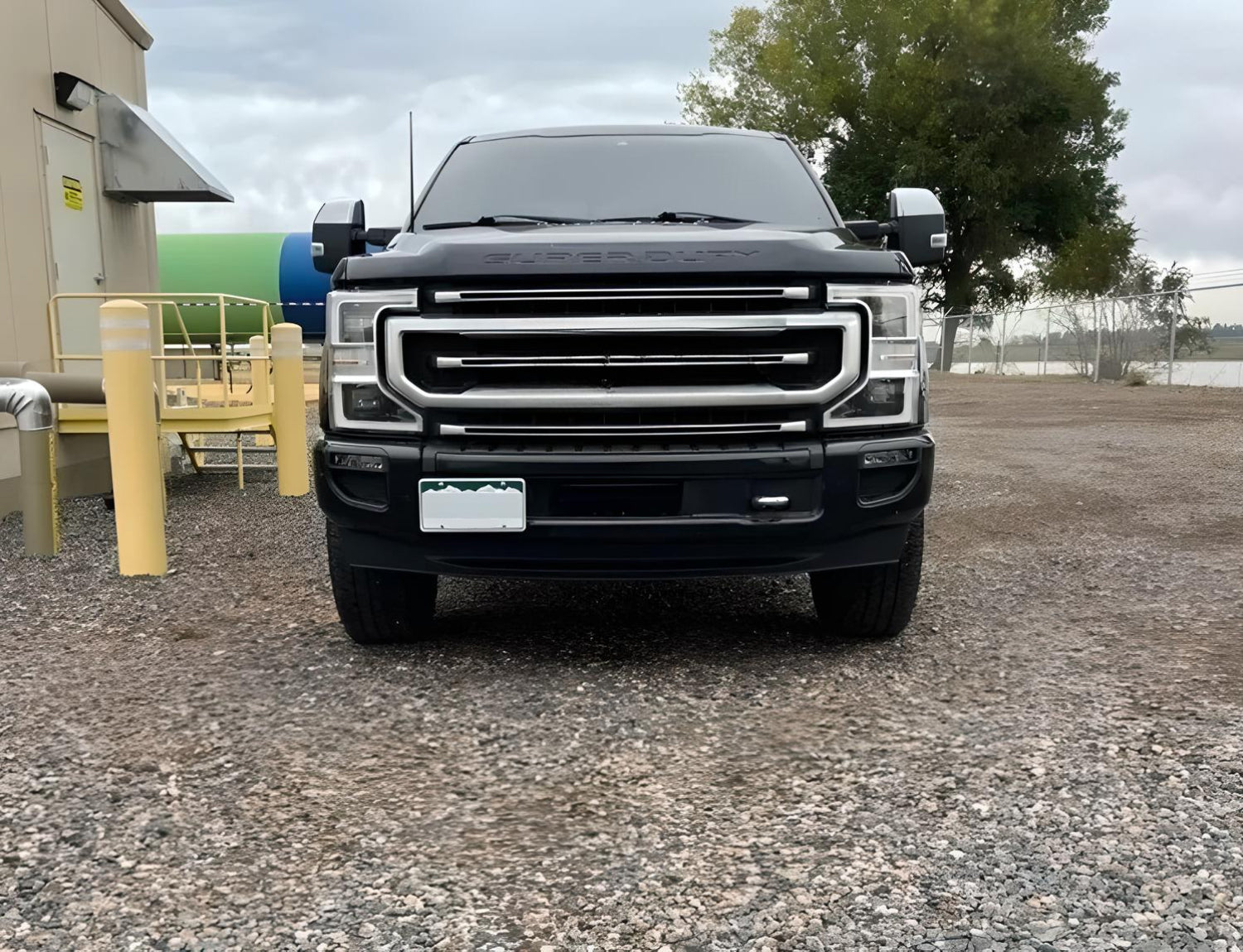 Ford F250 F350 F450 Front Tow Hook License Plate Relocation Mount Kit - Durable Off-Road Bumper Accessory for Truck & SUV Customization