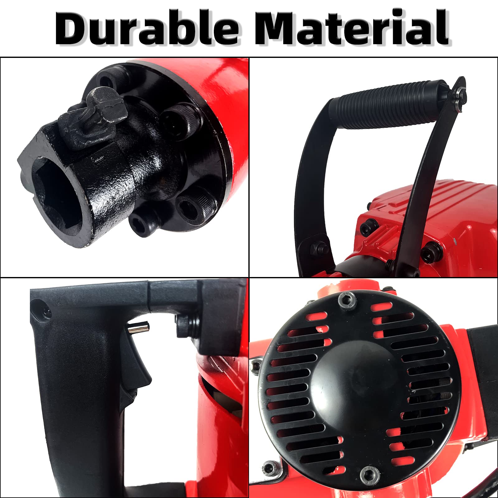 Demolition Electric Jack Hammer with 6pcs Chisel Bit - Heavy Duty Concrete Breaker Power Hammer for Construction, Road Repair & Home Renovation | Perfect for Demolishing Concrete Walls, Floors & Foundations