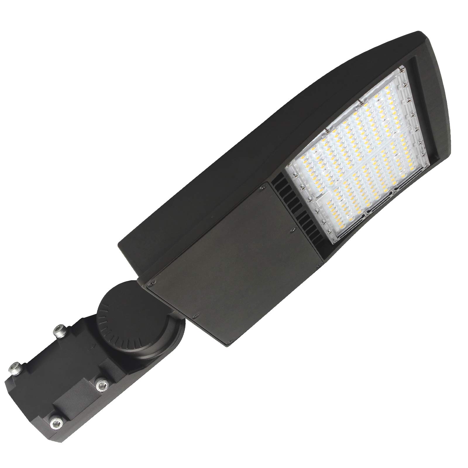 480V 150W High Voltage LED Shoebox Lights - DLC UL Approved Commercial Parking Lot Lighting - 450W MH/HPS Equivalent - 5000K Daylight White - Surge Protection - Ideal for Parking Lots, Gas Stations, Warehouses & Outdoor Area Lighting