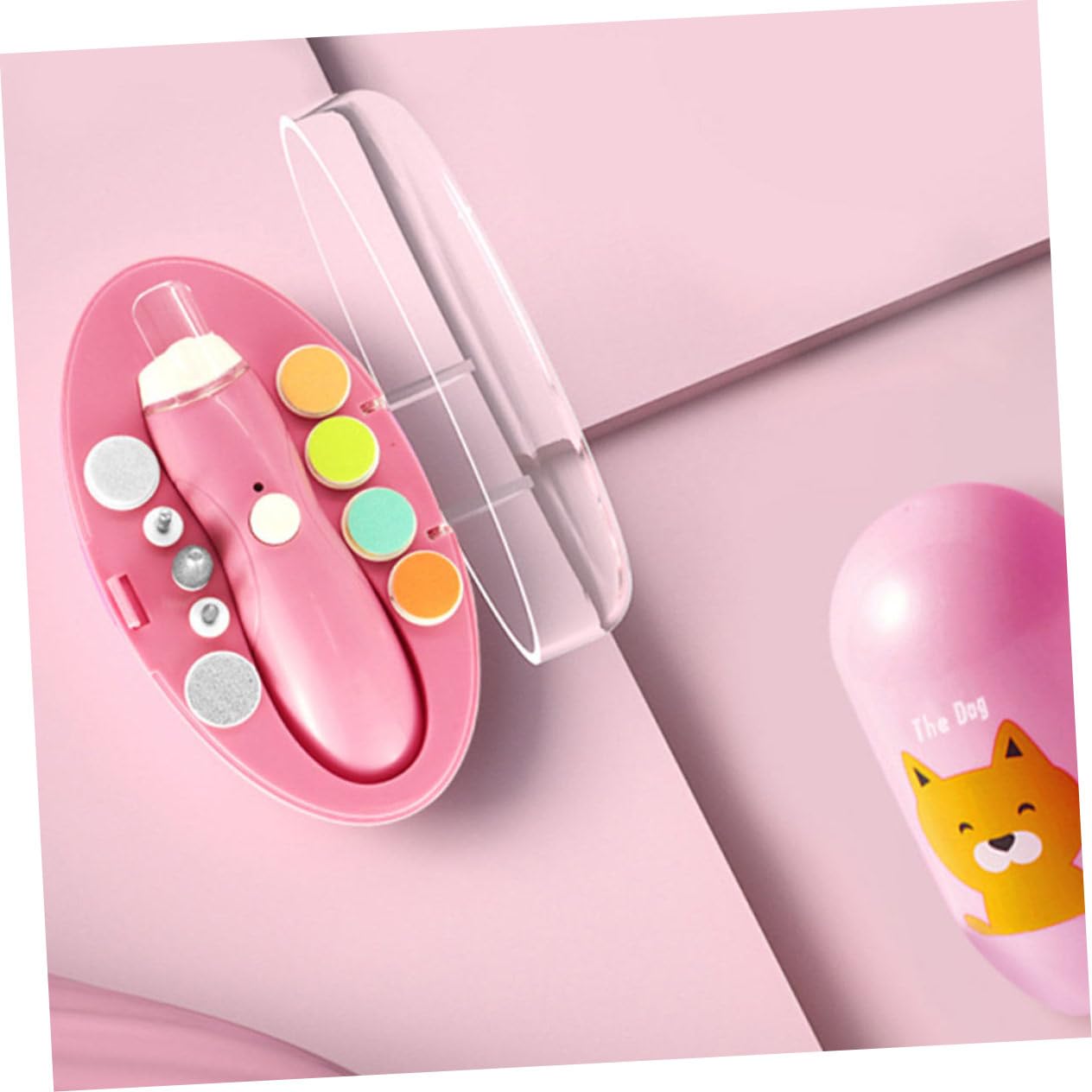 FRCOLOR 8 Sets Baby Nail Care Kit - Electric Nail Trimmer for Toddlers & Newborns, Safe Manicure Tools with Nail Polish - Perfect for Home Baby Care & Gentle Nail Grooming