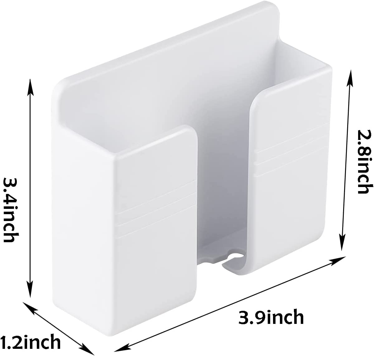 2 Pack Self-Adhesive Phone Holder Wall Mount - Universal Shower & Charging Stand for iPhone, Android, Samsung - Perfect for Bathroom, Kitchen, Office (White)