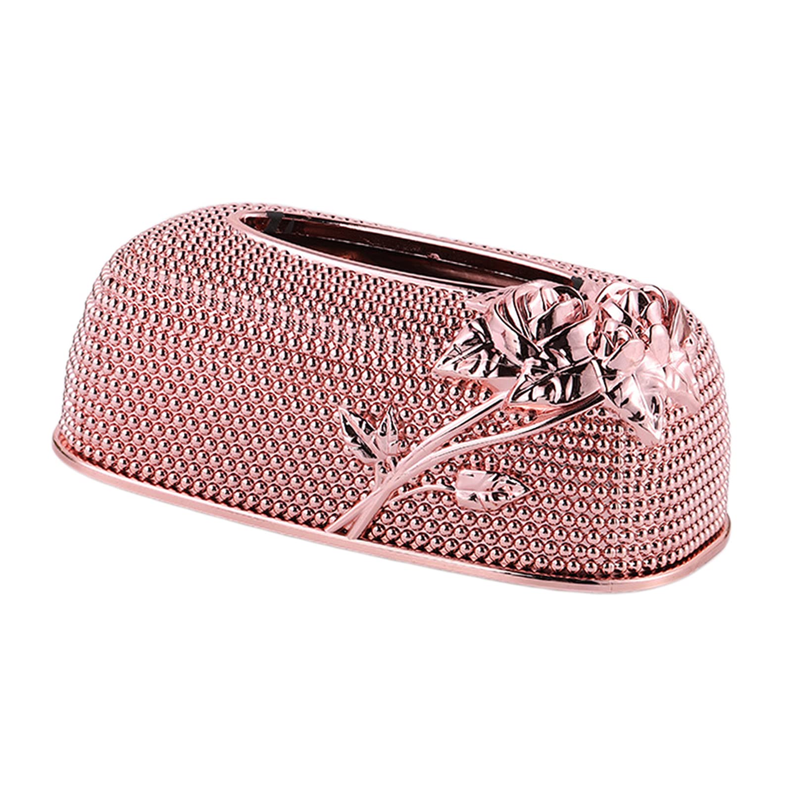 Baoblaze Elegant Rose Gold Acrylic Tissue Box Cover - Square Rectangular Decorative Holder for Bathroom, Car, Office & Home Decor | Stylish Facial Tissue Dispenser for Modern Living Spaces