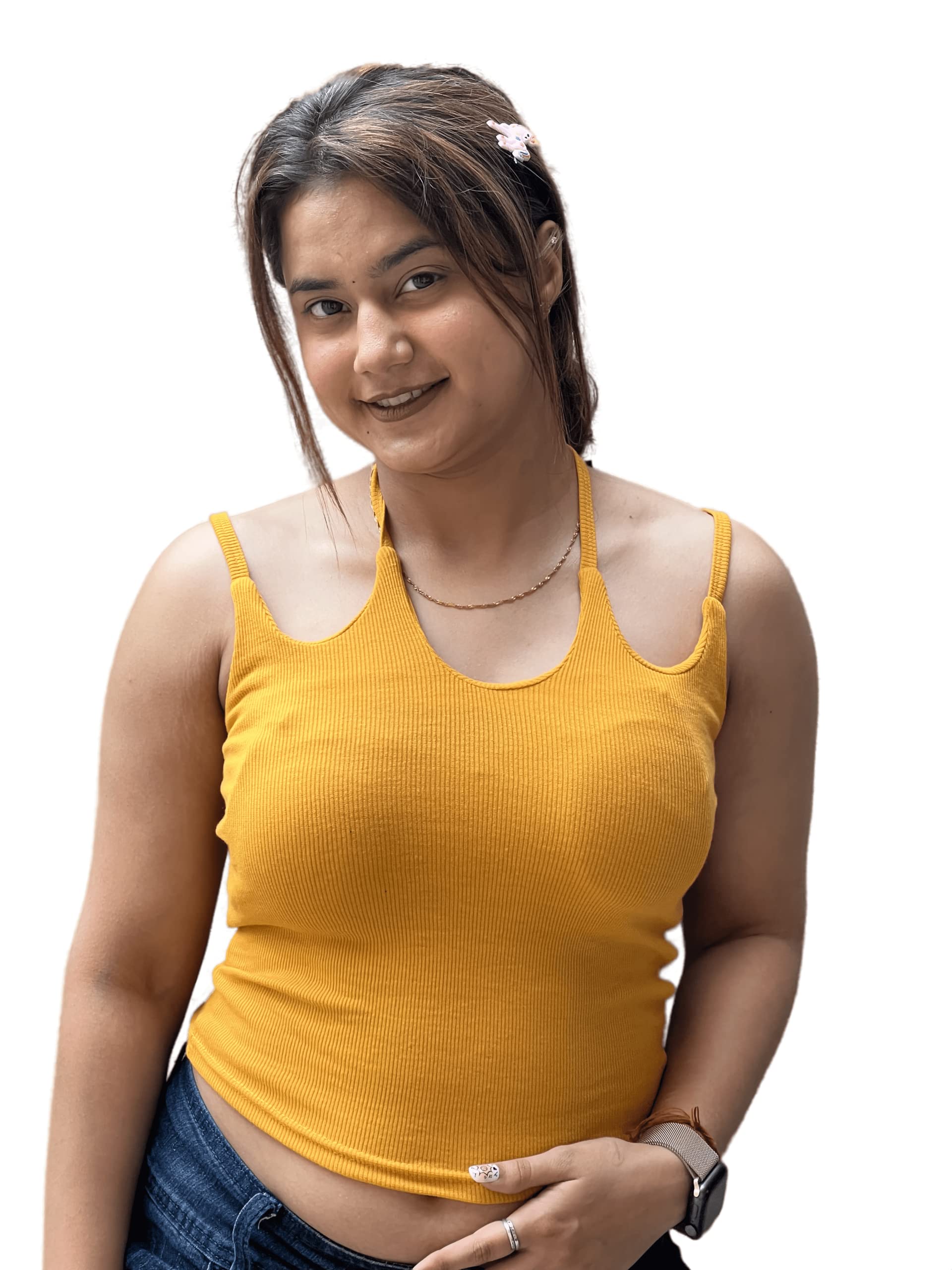 MYSTIFY® Women's Ribbed Seamless Crop Tank Top - Workout Exercise Shirt for Women & Girls | Gym, Yoga, Running & Casual Wear