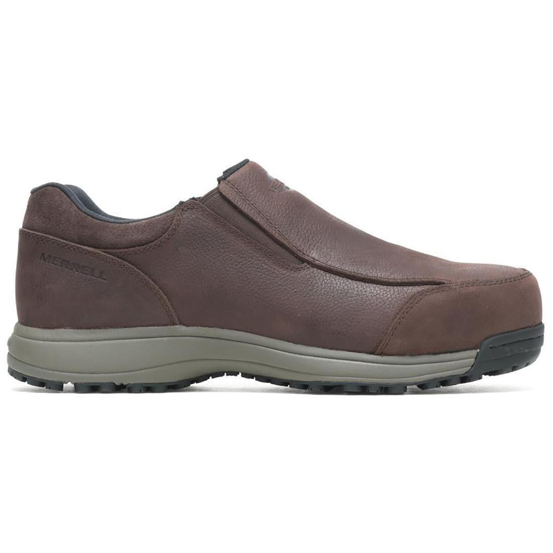 **Sutton Moc Men's Steel Toe Work Shoes - Safety Boots for Construction & Industrial Use - Comfortable Slip-Resistant Espresso Brown Work Boots**    *(Use Case: Ideal for construction workers, warehouse staff, and industrial professionals needing durable, slip-resistant safety footwear.)*