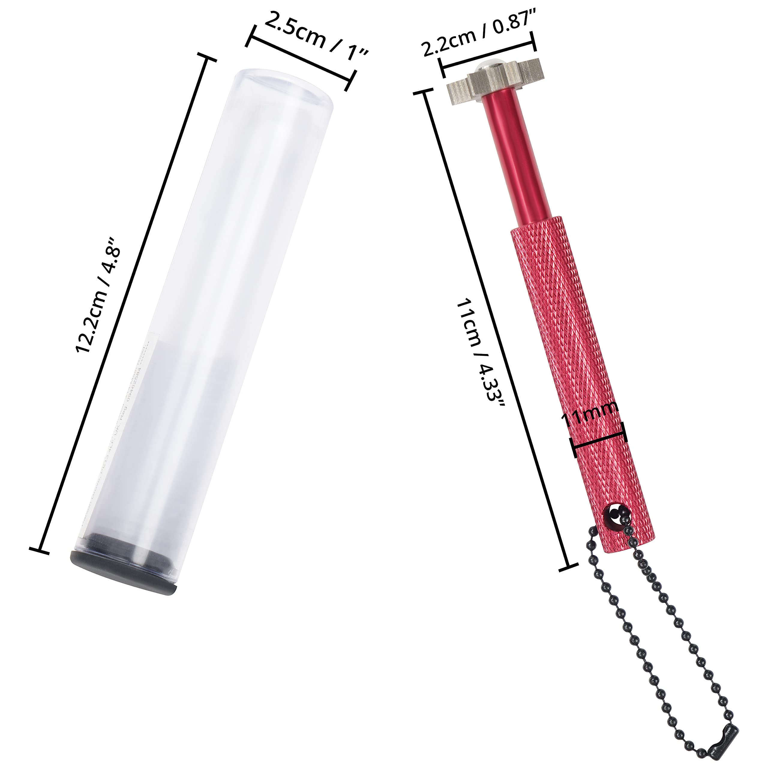 K & V Golf Club Groove Sharpener – Golf Club Cleaner & Iron Groove Sharpener with 6 Heads (U, V) – Improve Ball Spin & Control – Perfect Golf Gift for Players & Enthusiasts – Ideal for Practice, Training & Course Maintenance