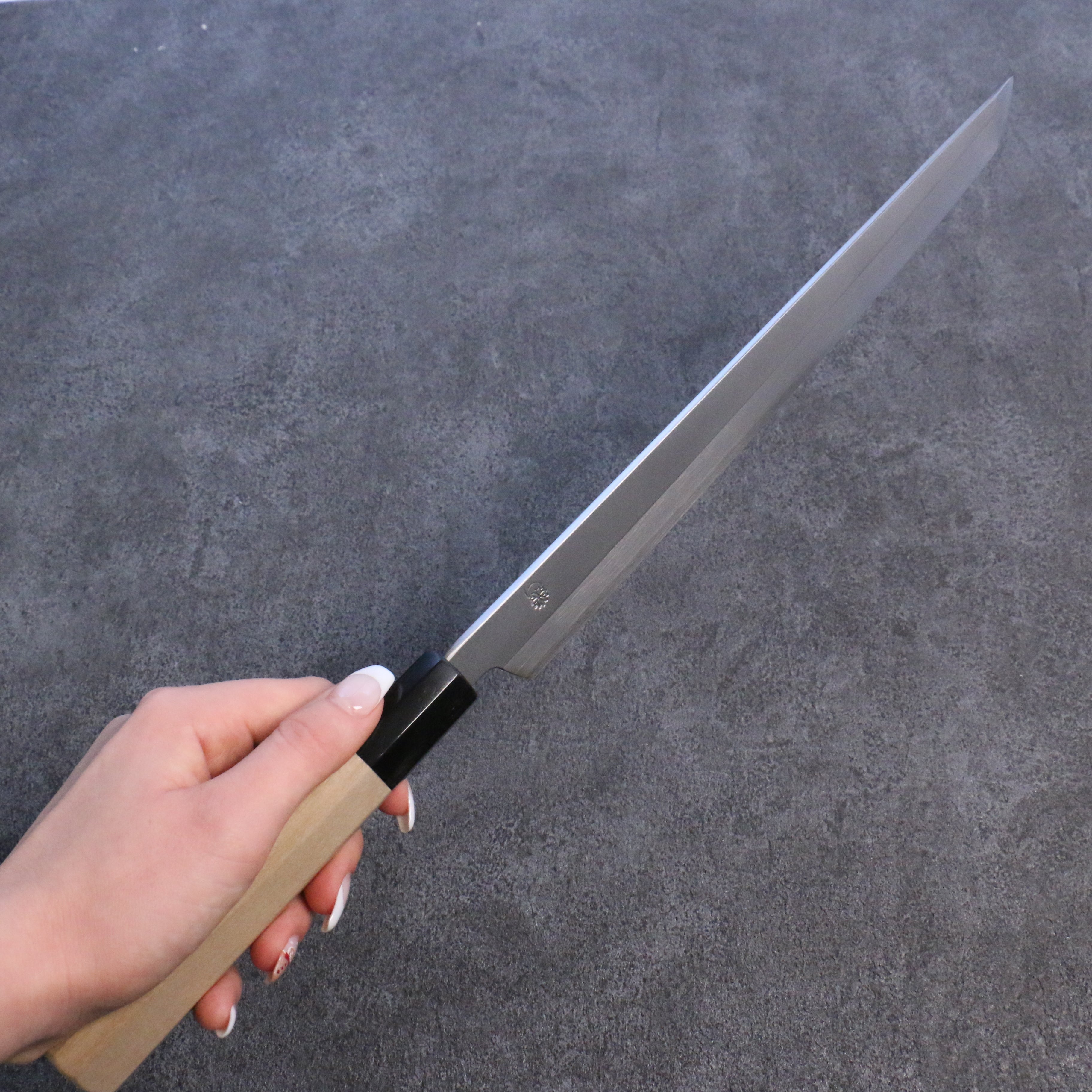 Premium Kikuzuki Silver Steel No.3 Sakimaru Takohiki Knife 270mm - Japanese Sushi & Sashimi Chef Knife with Magnolia Wood Handle - Perfect for Professional Chefs & Home Cooking Enthusiasts