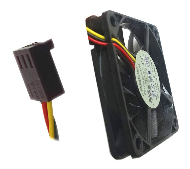 Everflow 60x60x10mm Medium Speed 12V DC 3-Wire 3-Pin Cooling Fan R126010BM - Perfect for PC Cooling, Electronics, and DIY Projects