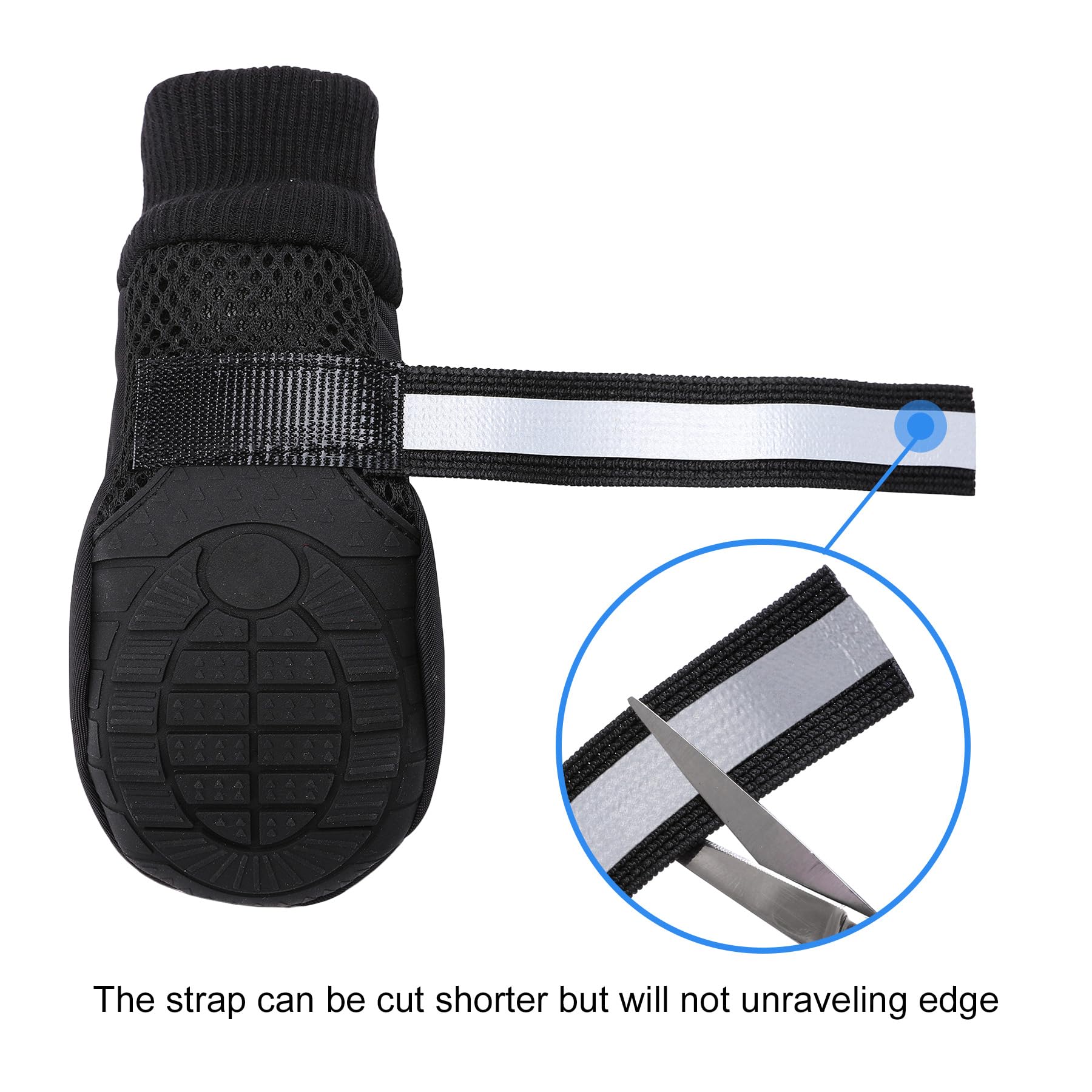 Breathable Mesh Dog Boots for Large Dogs - Paw Protection for Hot Pavement & Outdoor Adventures - Perfect for Walking, Hiking, and Summer Activities
